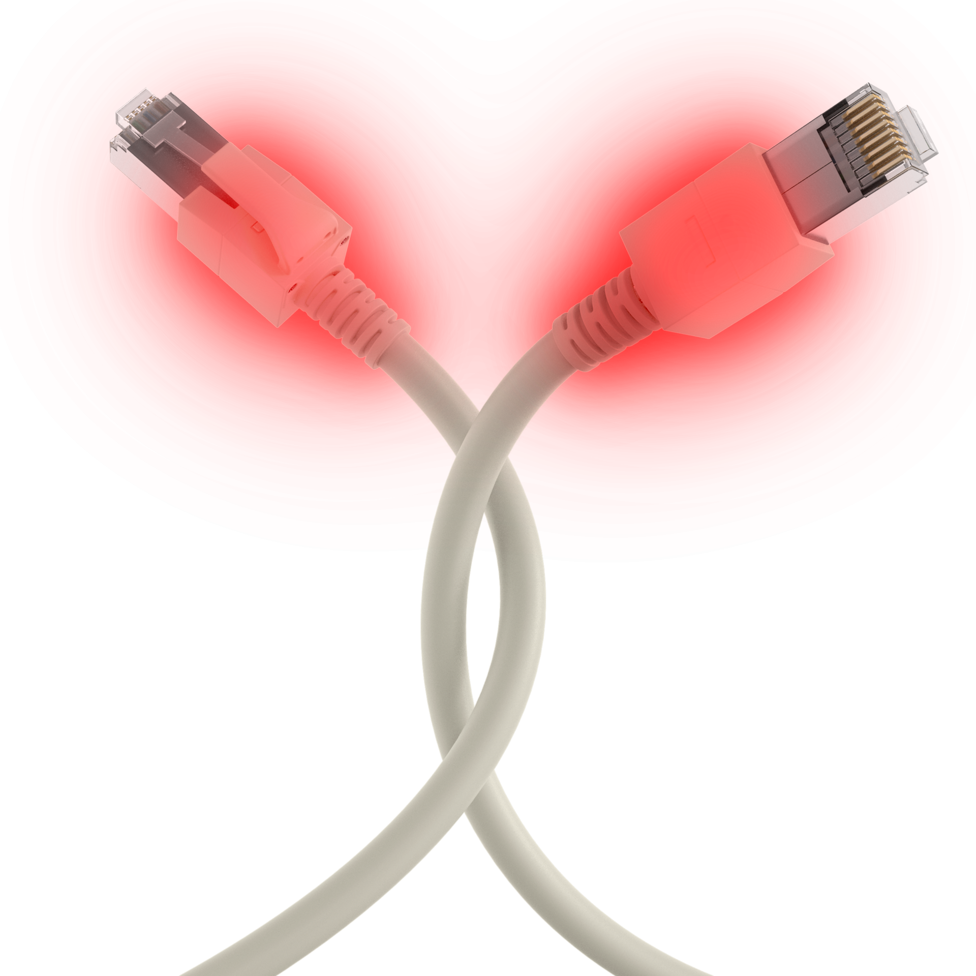 RJ45 Patchkabel Cat.6A S/FTP FRNC VC LED grau 0,5m