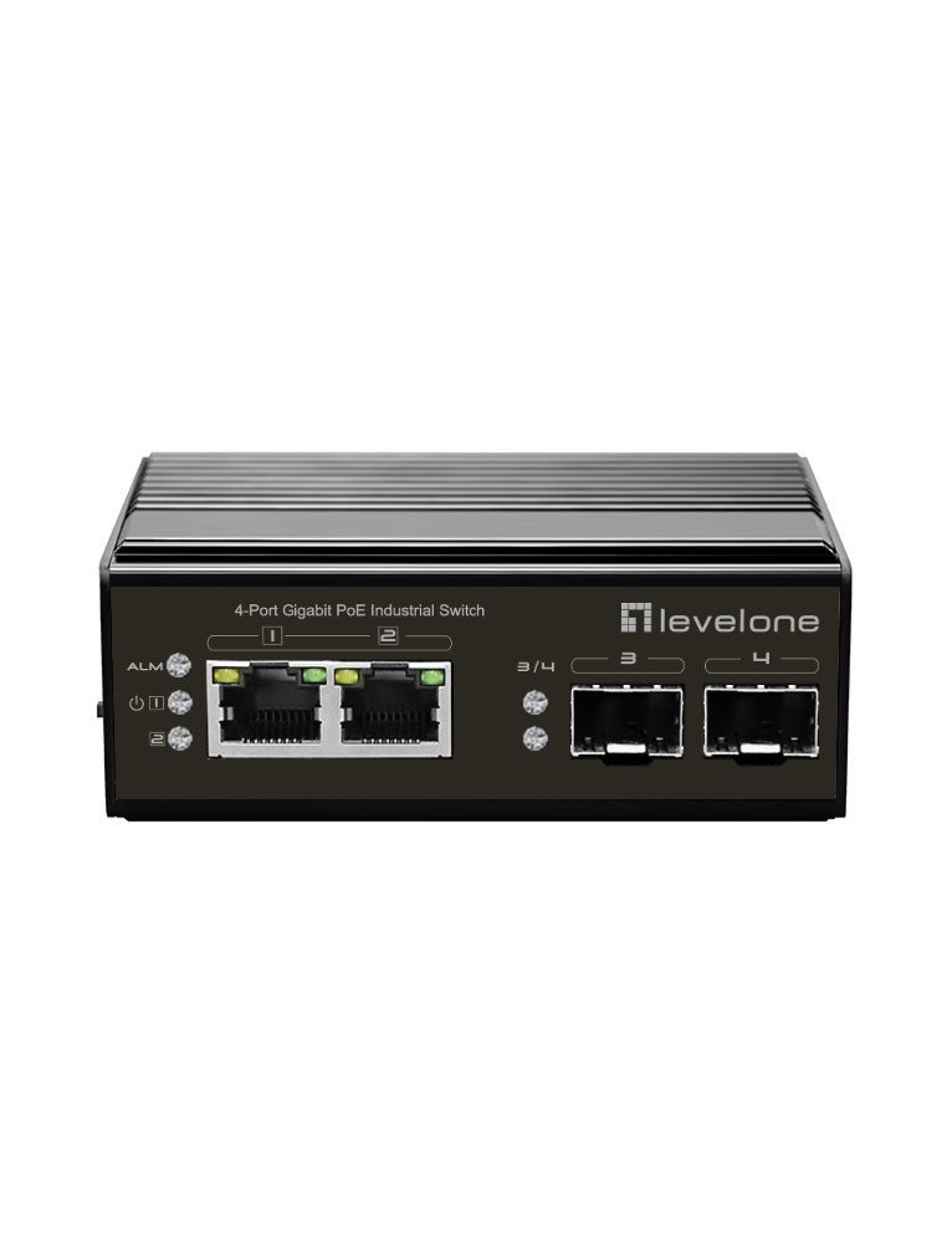 4-Port-Gigabit-PoE-Industrie-Switch Hutschiene, -40 °C bis 75 °C