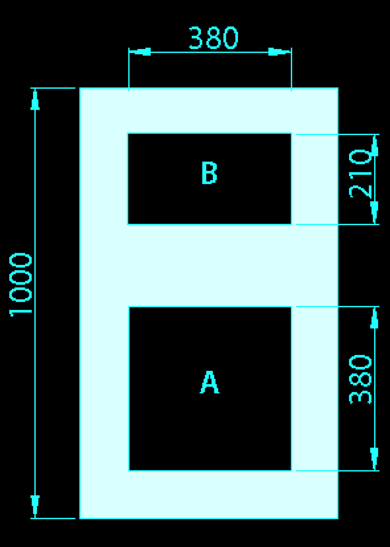 Modul geschlossen, Öffnung A, RAL7035, für PRO