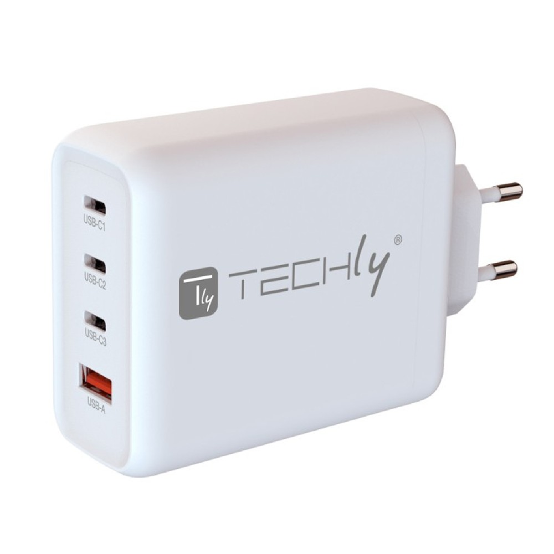 Techly GaN charger 3x USB-C and 1x USB-A