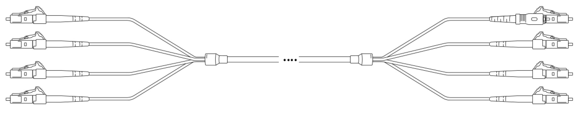 Breakout I-V(ZN) HH OS2 9/125µm LC/LC 8E 1,0m