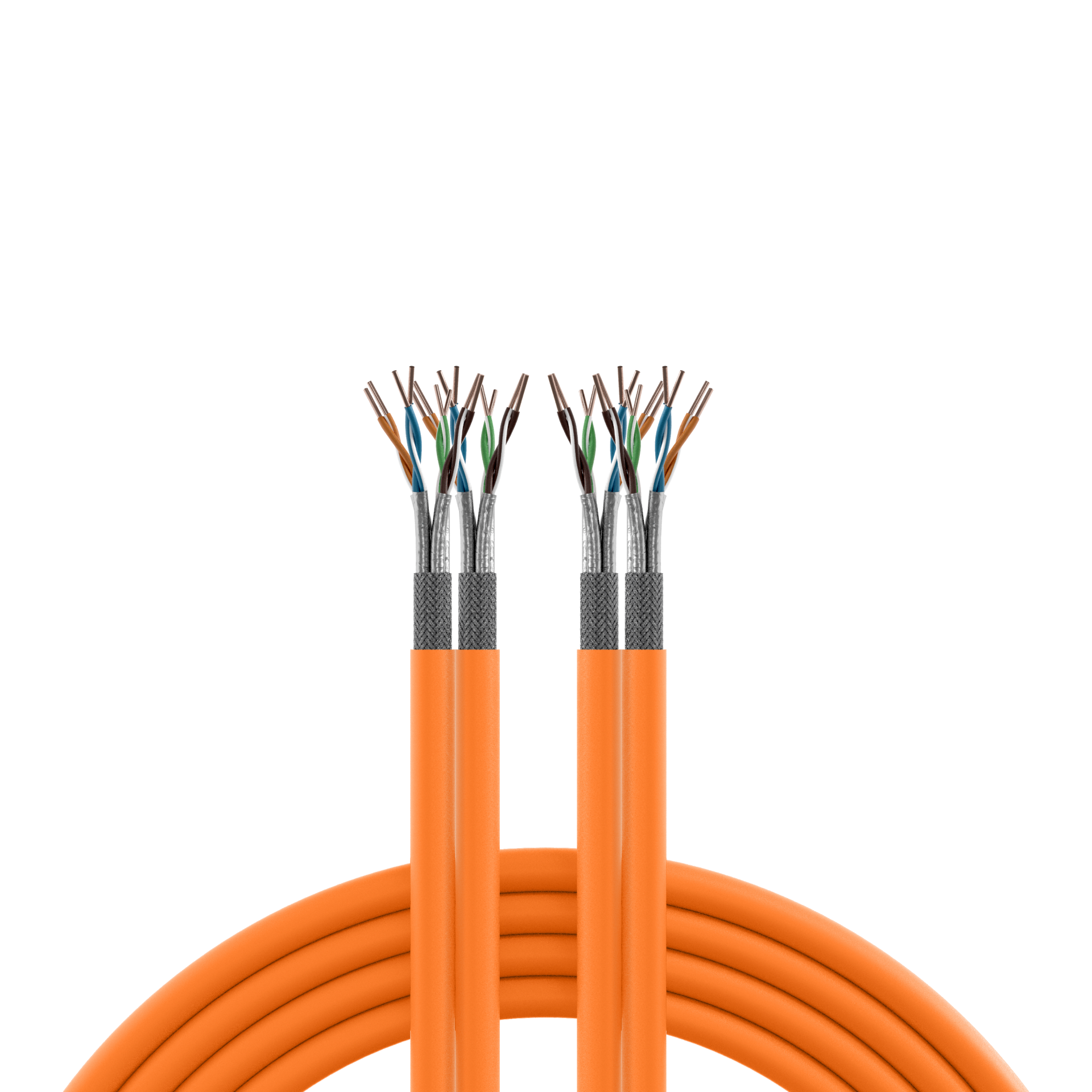 Duplex LAN Cat.7 1000 AWG23 S/FTP,4P, CPR Dca, orange, 500m