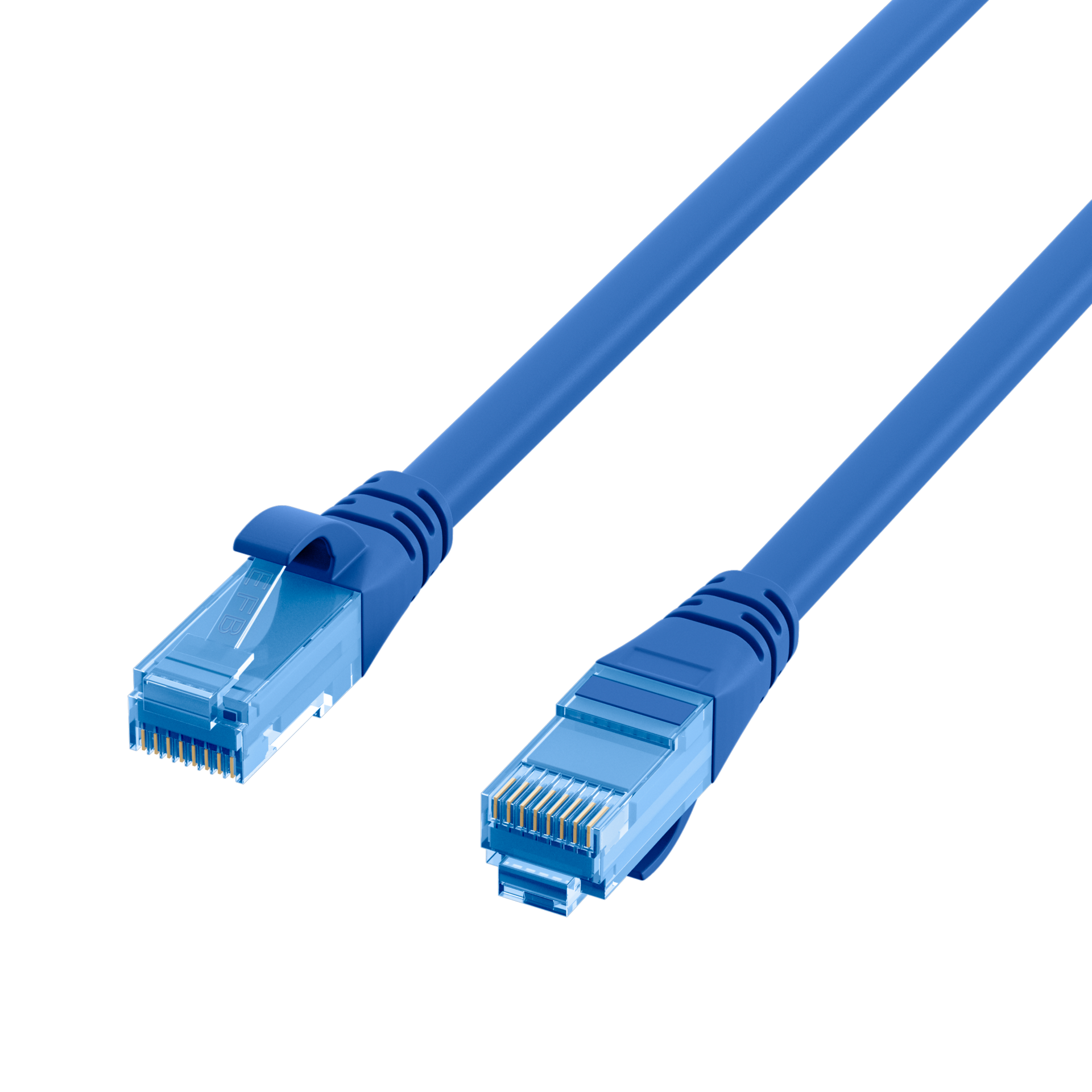 RJ45 Patchkabel Cat.6A U/UTP LSZH,Premium 500MHz blau 1m