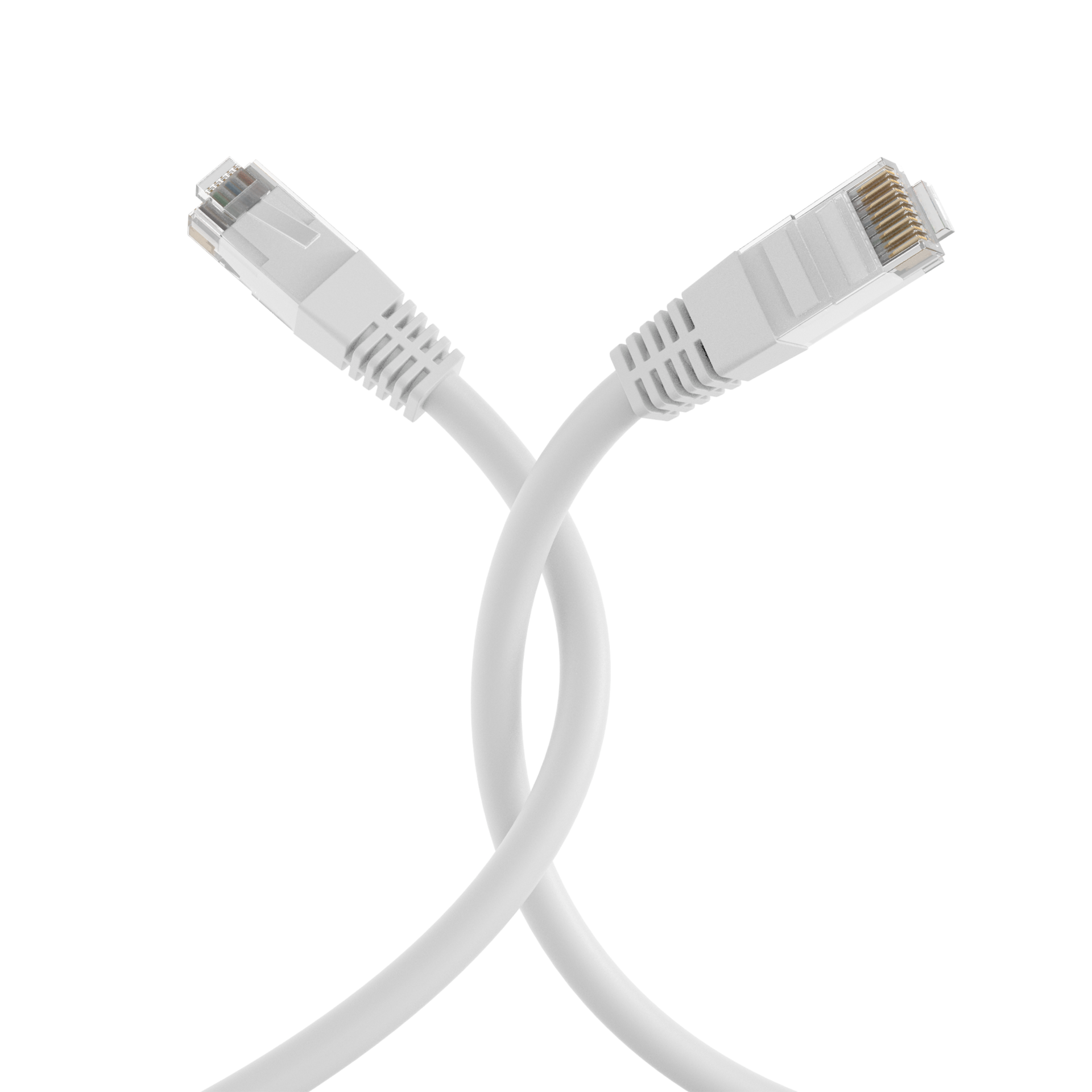 RJ45 Patch Cord Cat.5e U/UTP PVC CCA white 0,5m