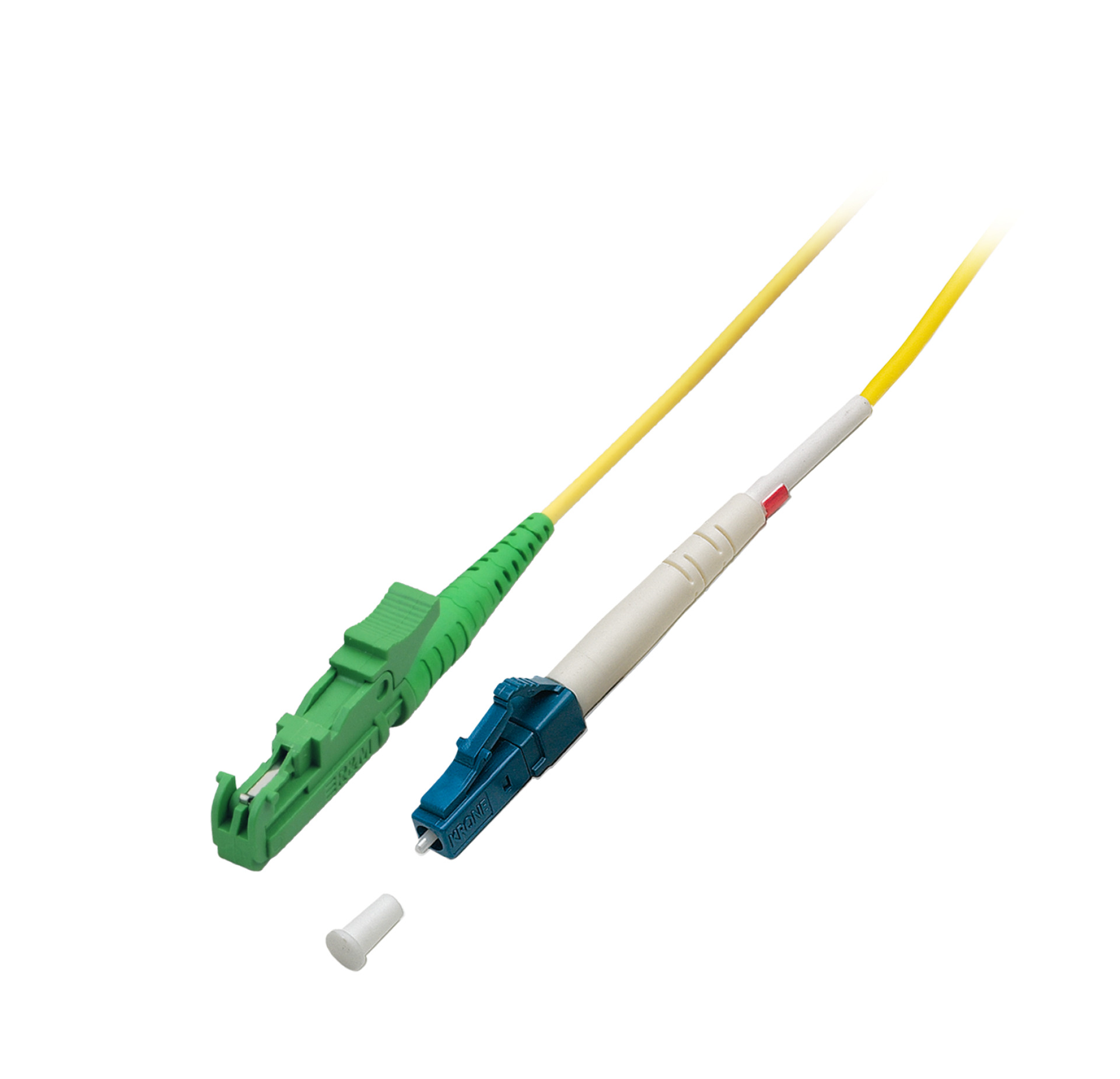 Simplex Fiber Optic Patch Cable E2000®/APC-LC OS2 5m 3,0mm Yellow 9/125µm