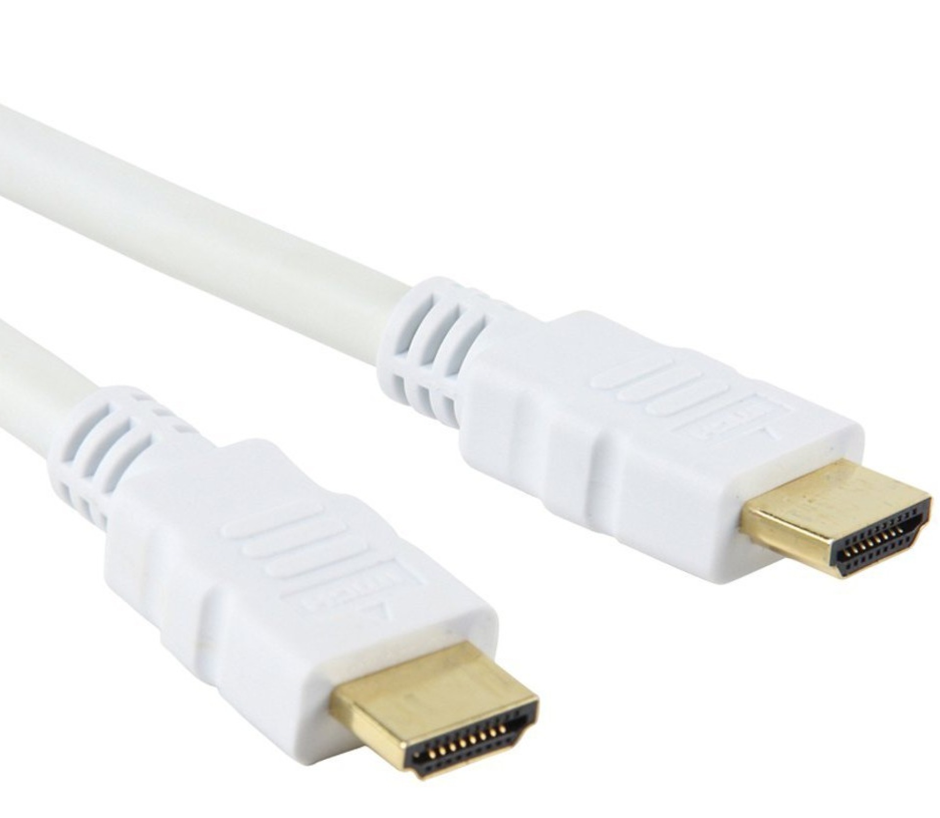 HDMI High Speed mit Ethernet Kabel A/A Stecker/Stecker, weiß, 1 m