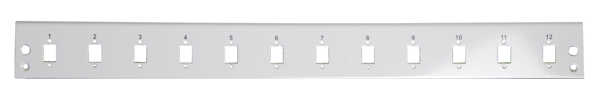Front panel 12 x SC Simplex/E2000® Simplex/MTRJ/LC Duplex, grey