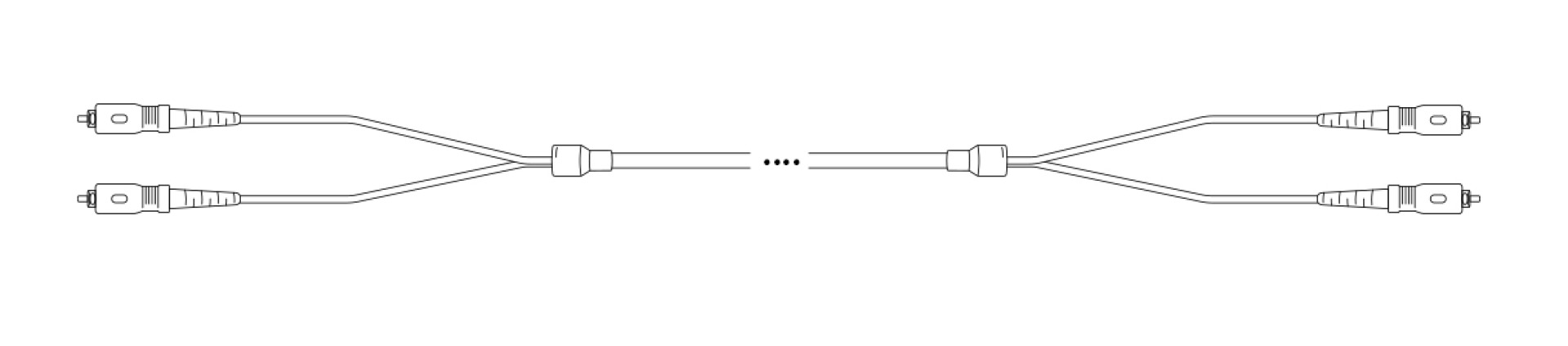 Breakout I-V(ZN) HH OS2 9/125µm SC-APC/SC-APC 08E 1,0m