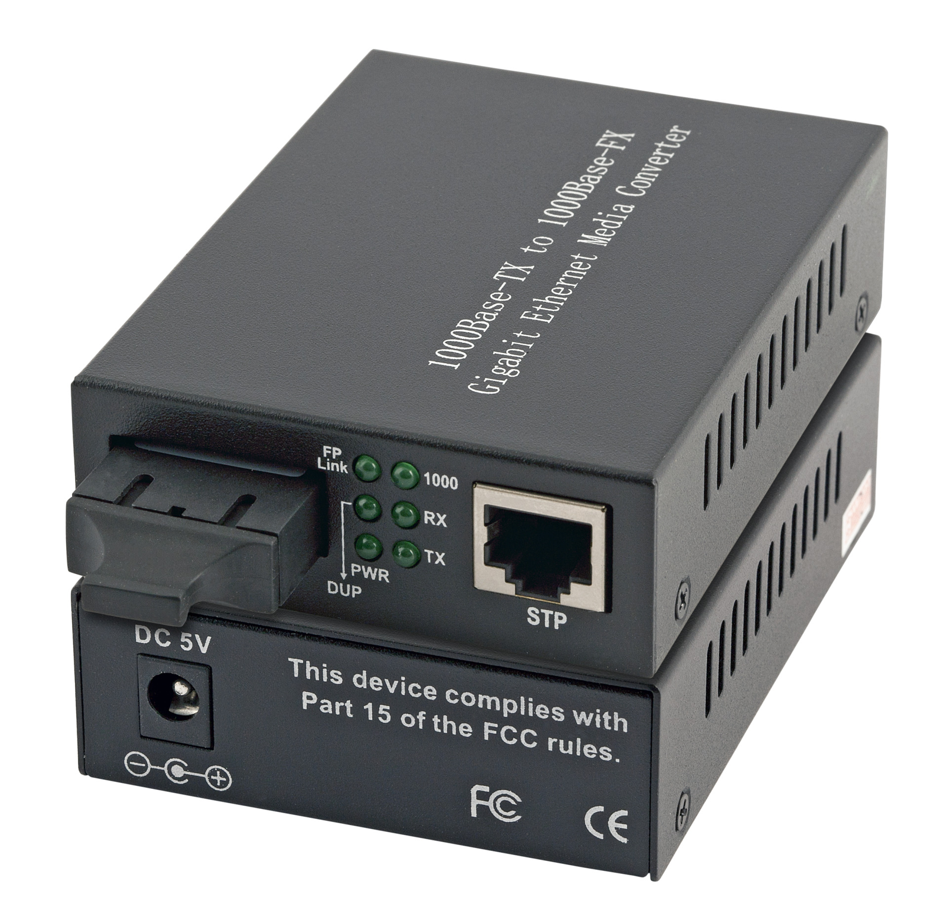 Media Converter RJ45-STP/SC 850nm/550m, Gigabit SX, MM