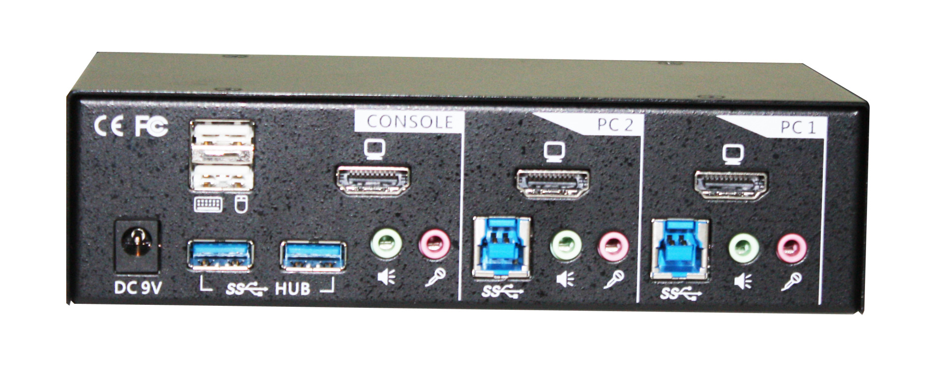 2-Port HDMI USB KVM Switch, Audio & USB,3.0 Hub