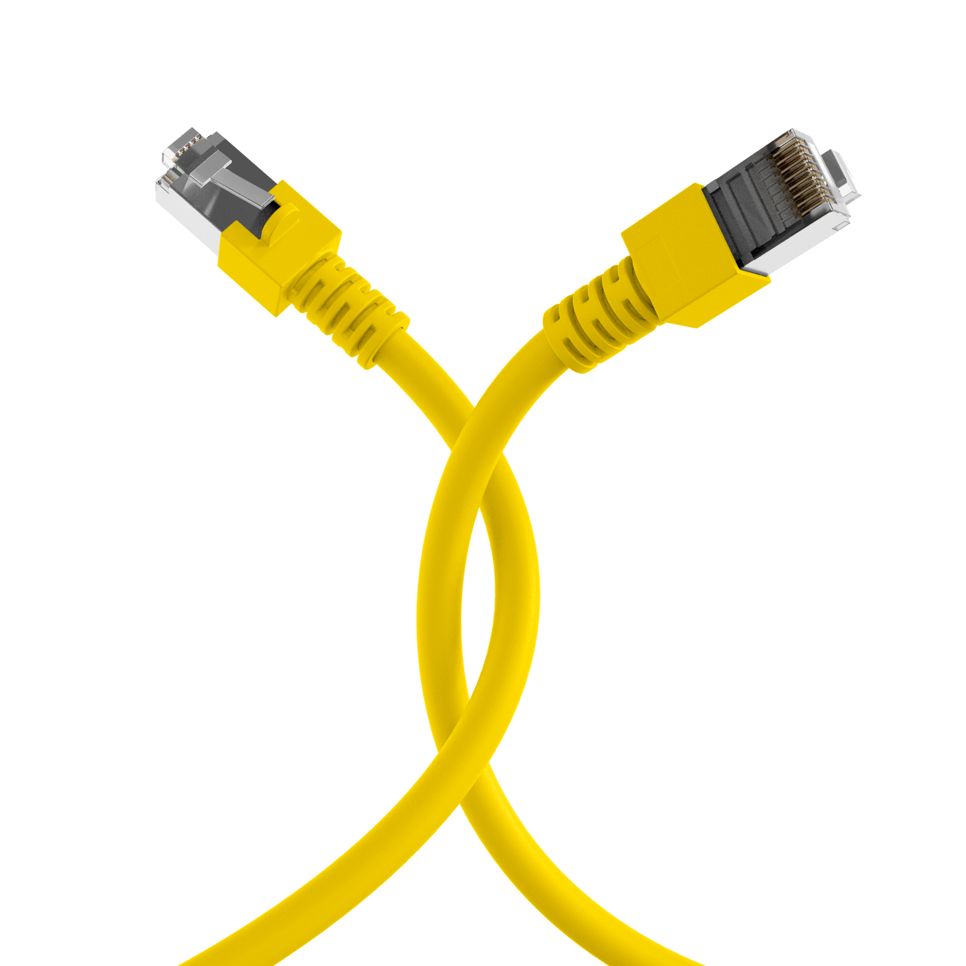 RJ45 Patch Cord Cat.5e SF/UTP PVC CCA yellow 0,5m