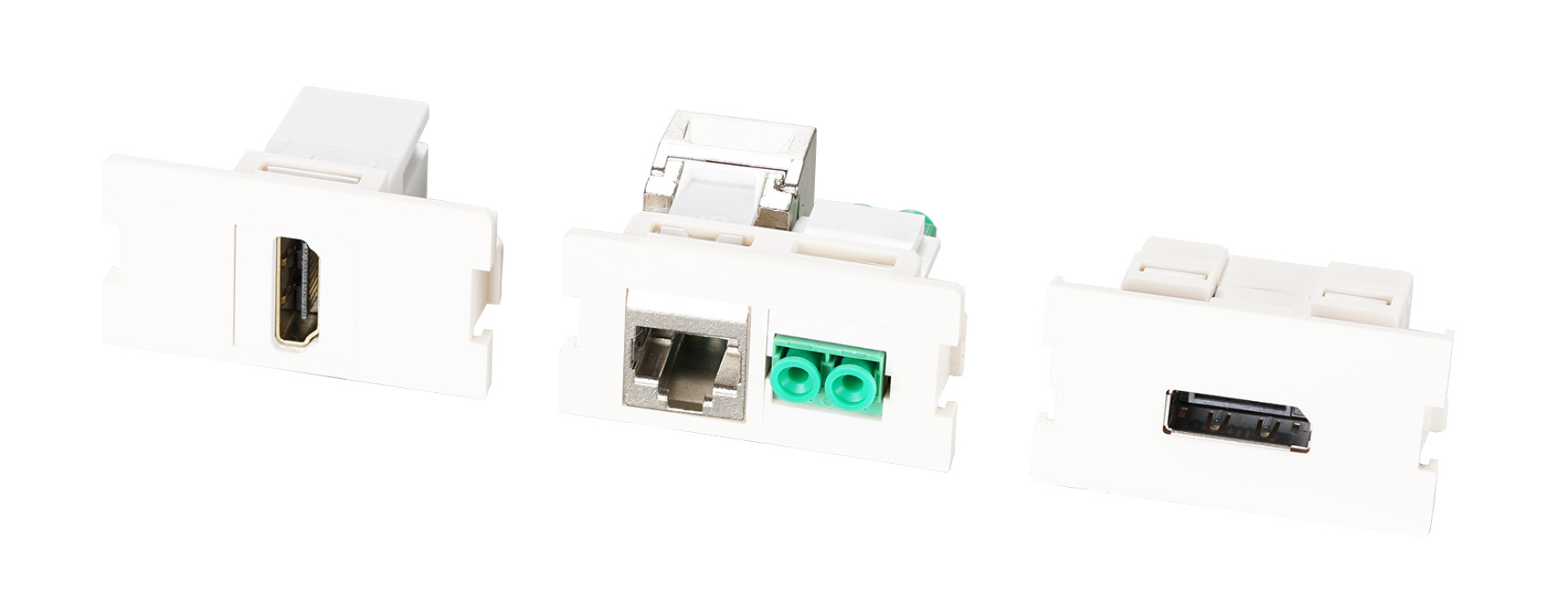 Multifunktions-Rahmenset mit 1-und 2-Port Adapter Keystone Format(HDMI,USB,RJ45)