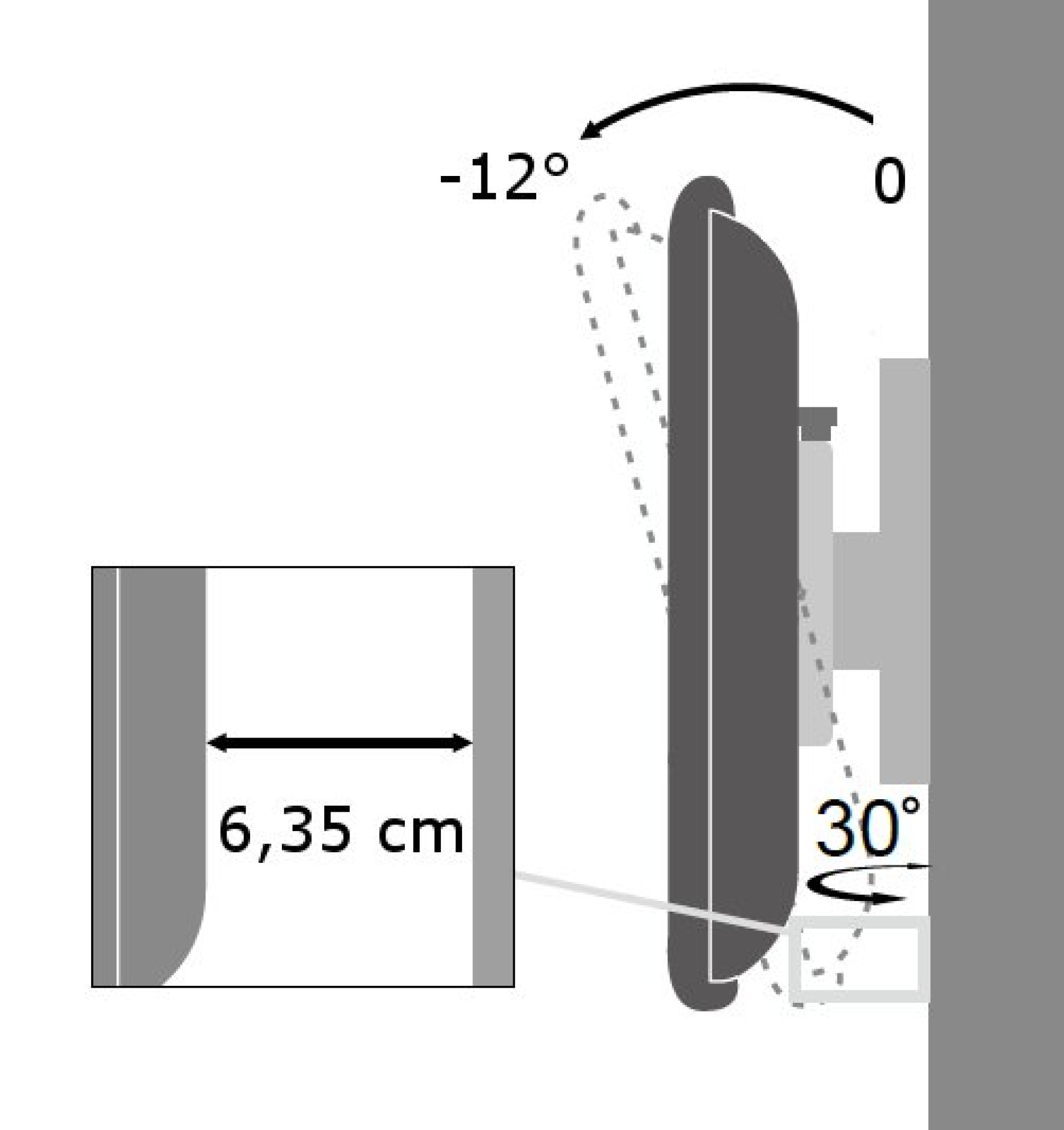 Wandhalterung für LCD TV LED 19"-37" mit Neigung, schwarz