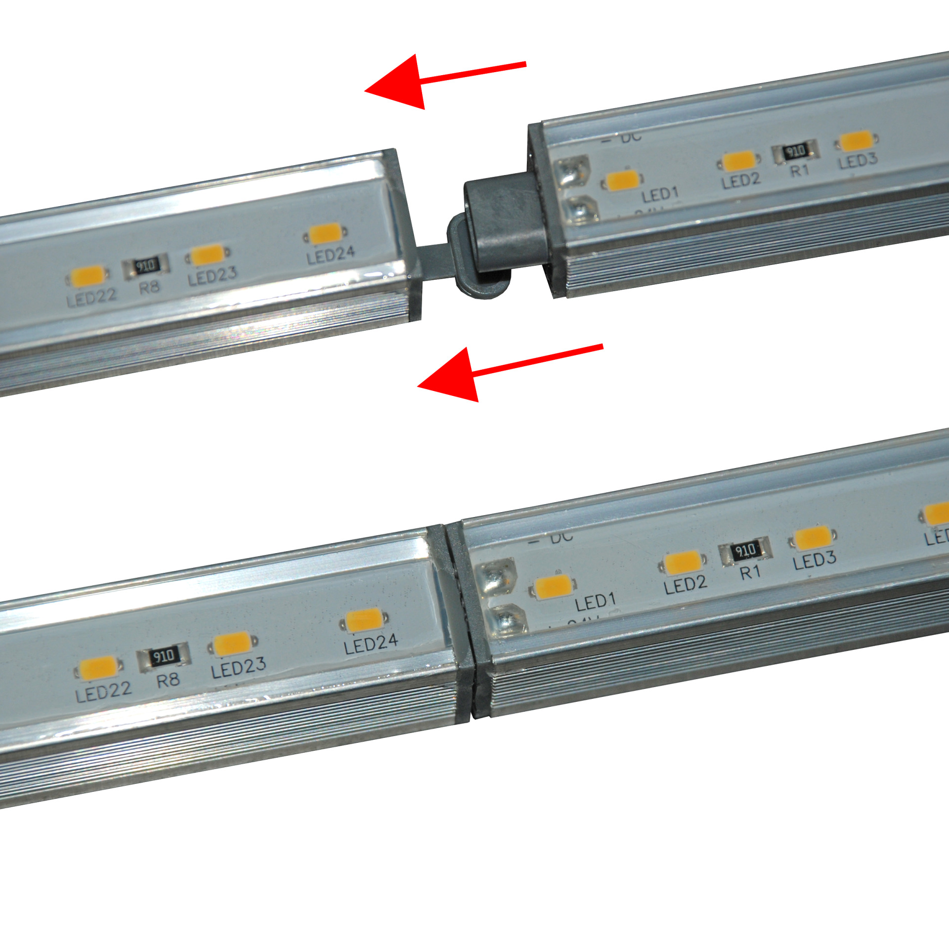 Set of LED Lighting Unit + Connection Kit 48 V DC with Switch
