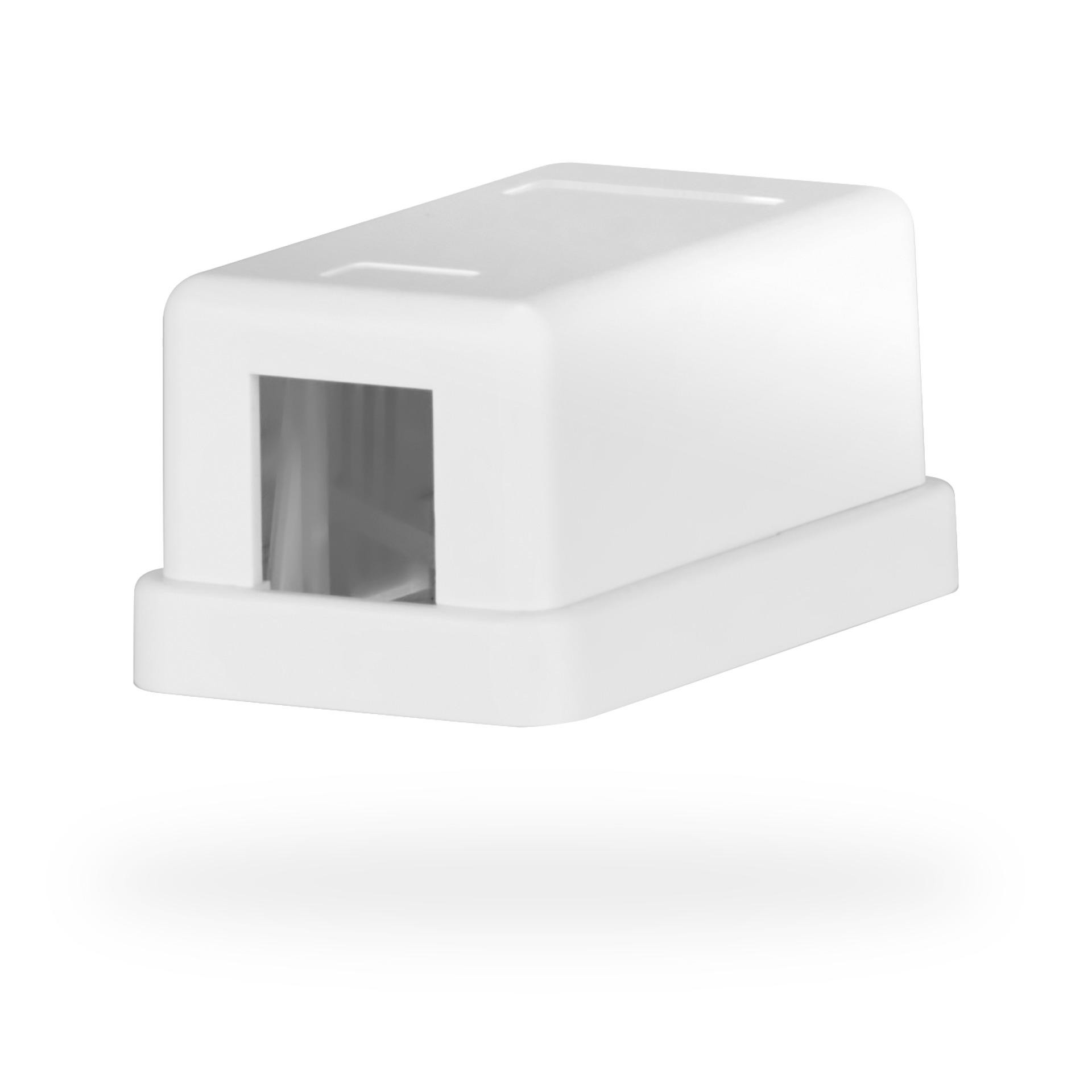 Keystone Anschlussbox, 1Port, Aufputz,  reinweiß, ohne Modul