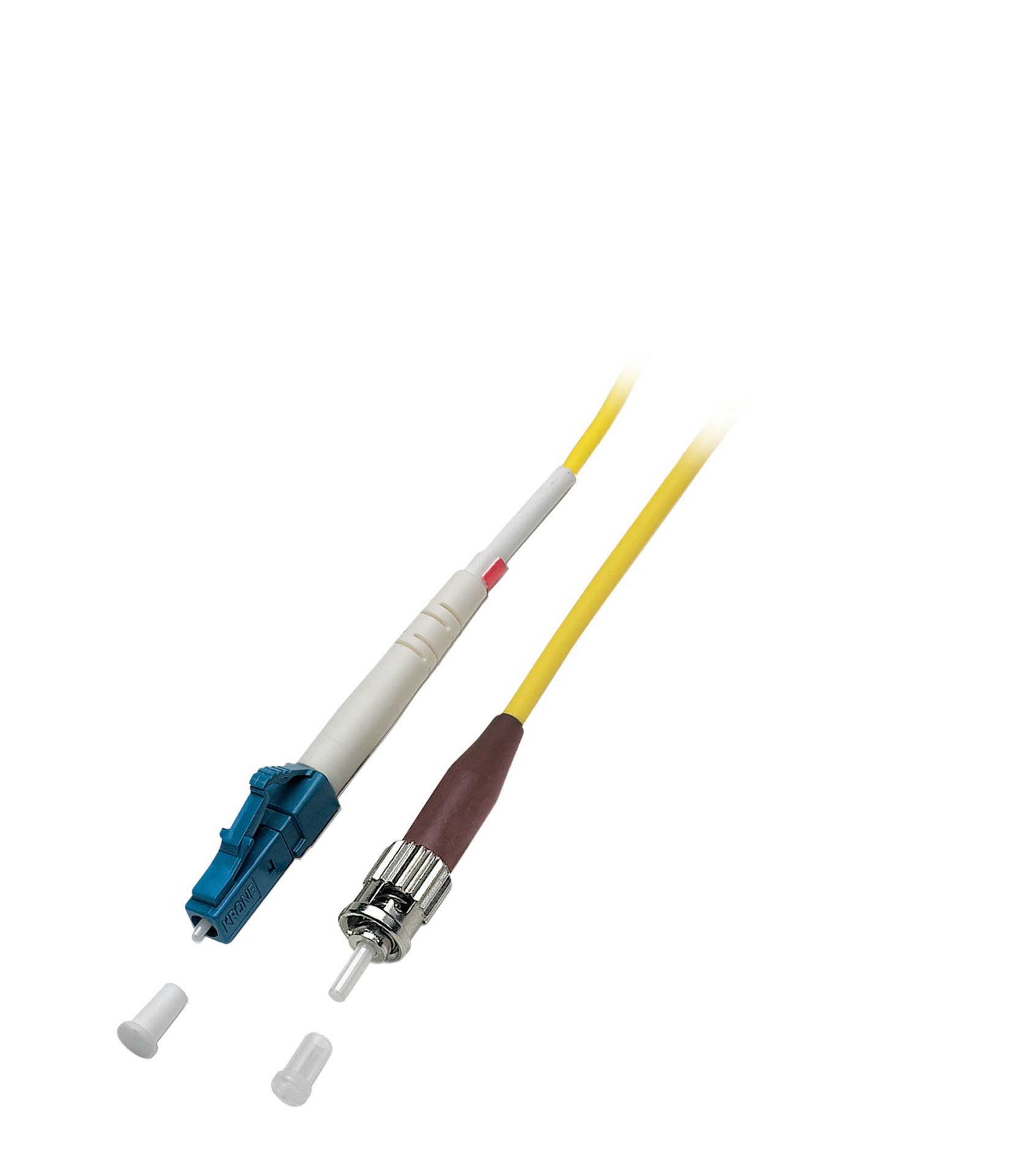 Simplex Fiber Optic Patch Cable LC-ST OS2 1m 3,0mm Yellow 9/125µm