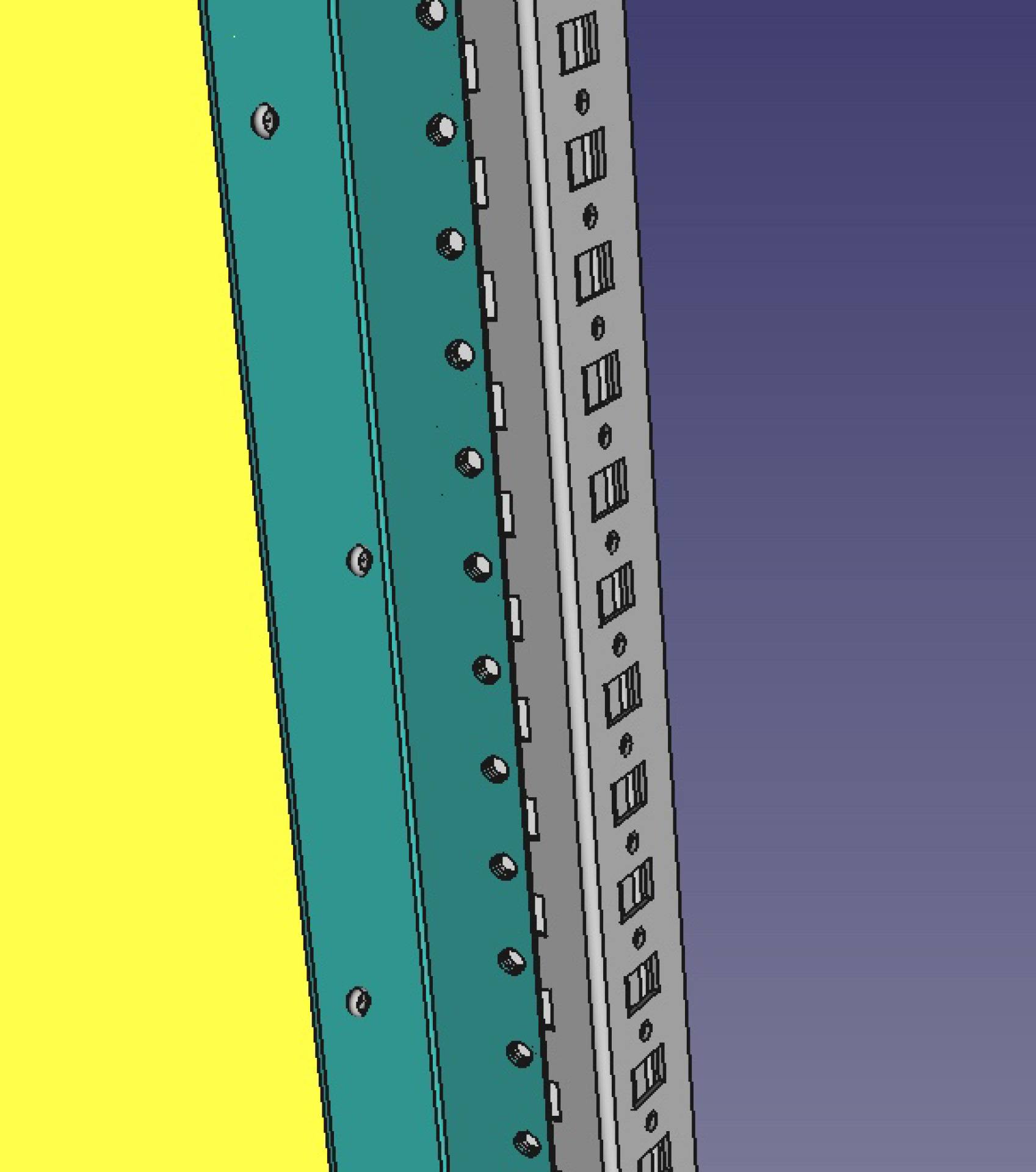 ESV Wand 47HE Typ A, 1200 mm, RAL9005, einteilig, nur von innen zu öffnen