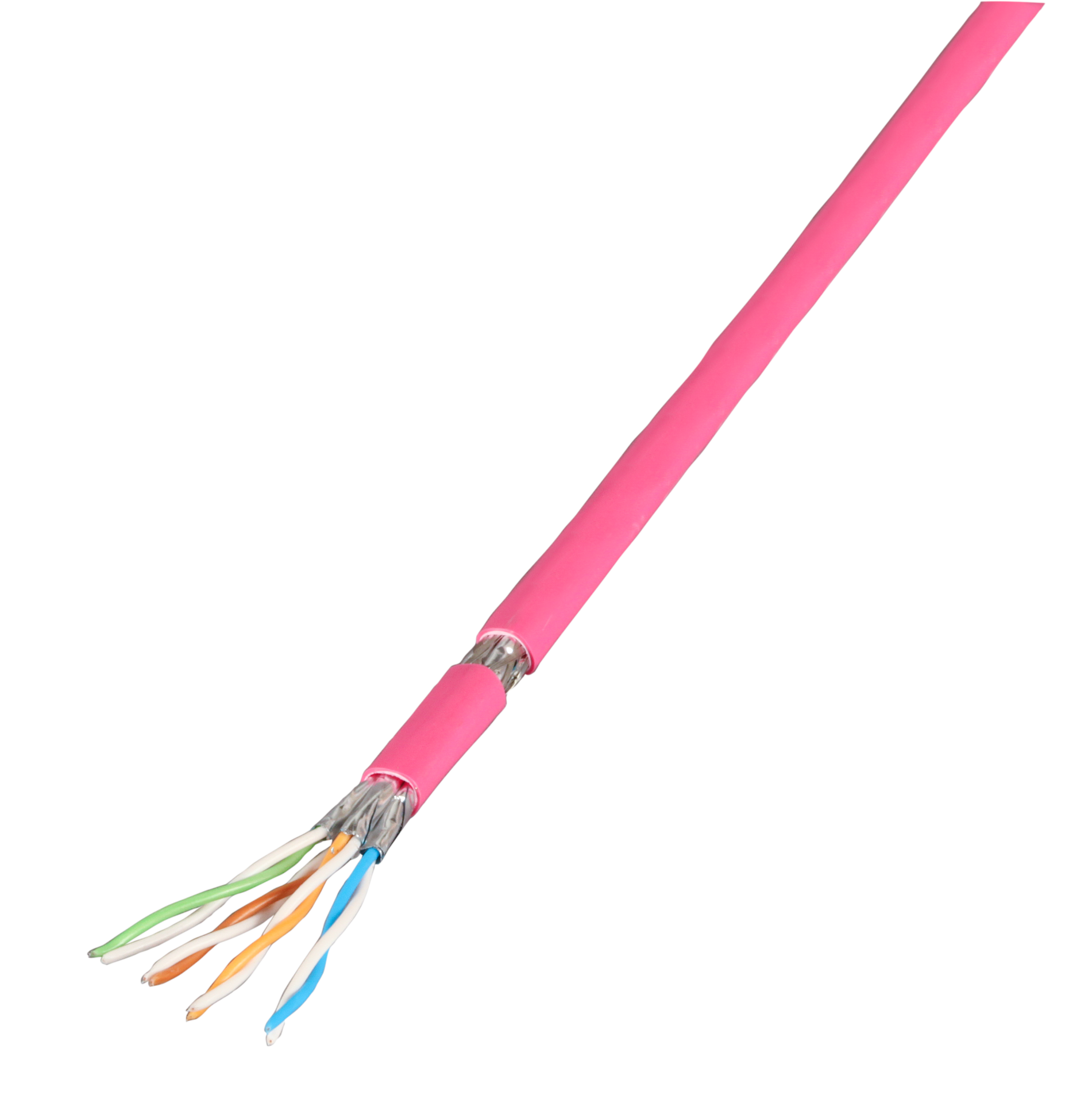 Patch cable Cat.7 PiMF UC900MHz SS26 4P FRNC-B violet, 100m