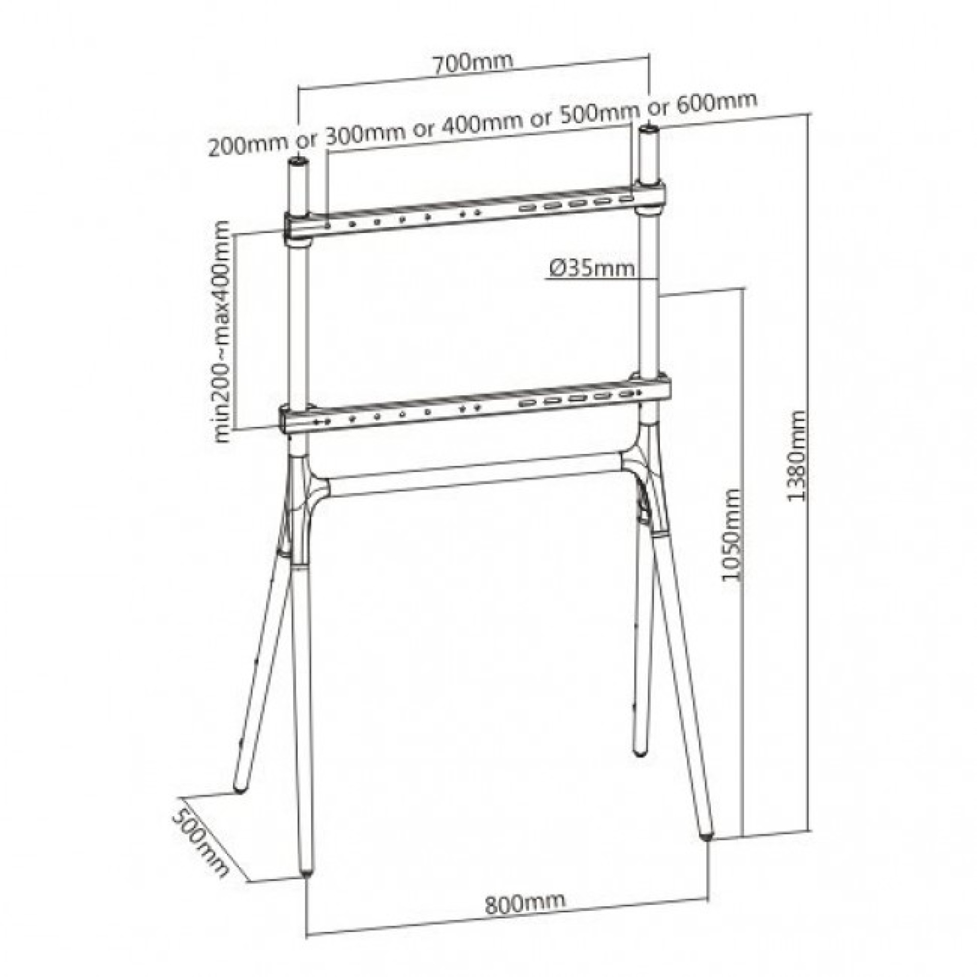 TV Standfuß, Tripod Style, LCD TV LED 49"-70"