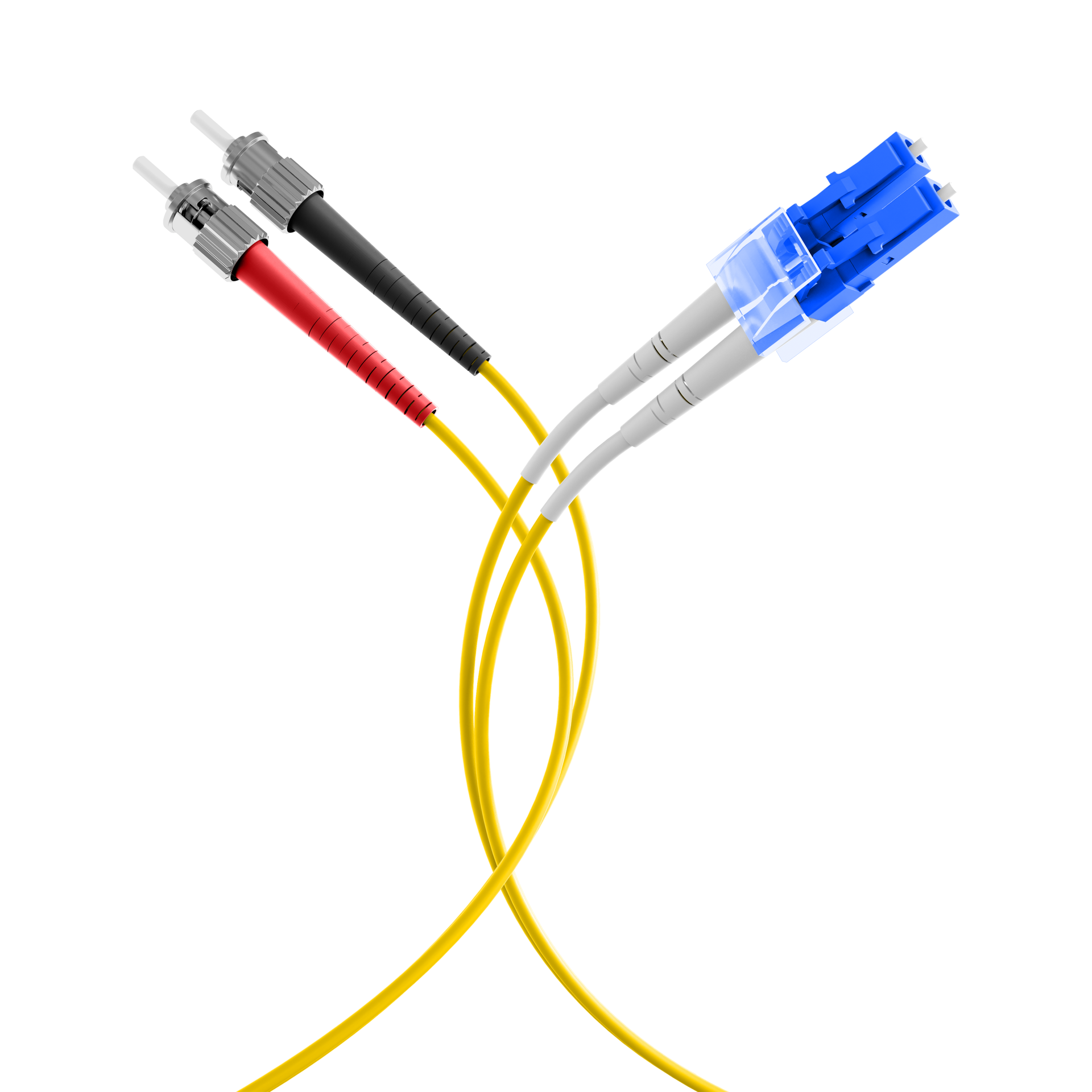Duplex Patchkabel LC-ST OS2 G652D 0,5m LSZH 2mm gelb