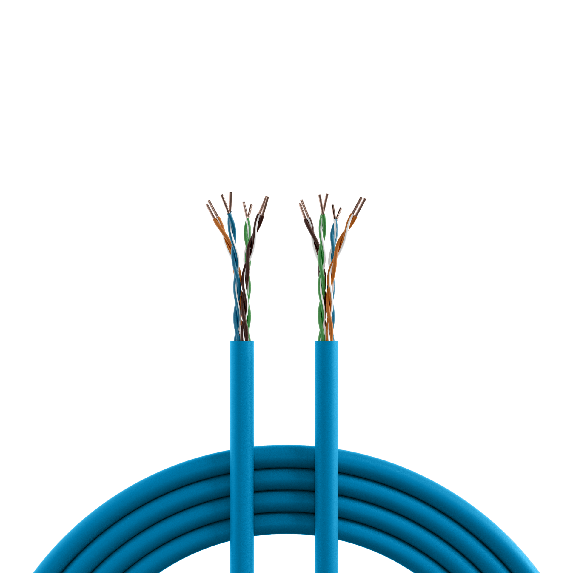 INFRALAN® Cat.6A 500 AWG23 U/UTP 4P CPR, B2ca, RAL5015 blau 305m