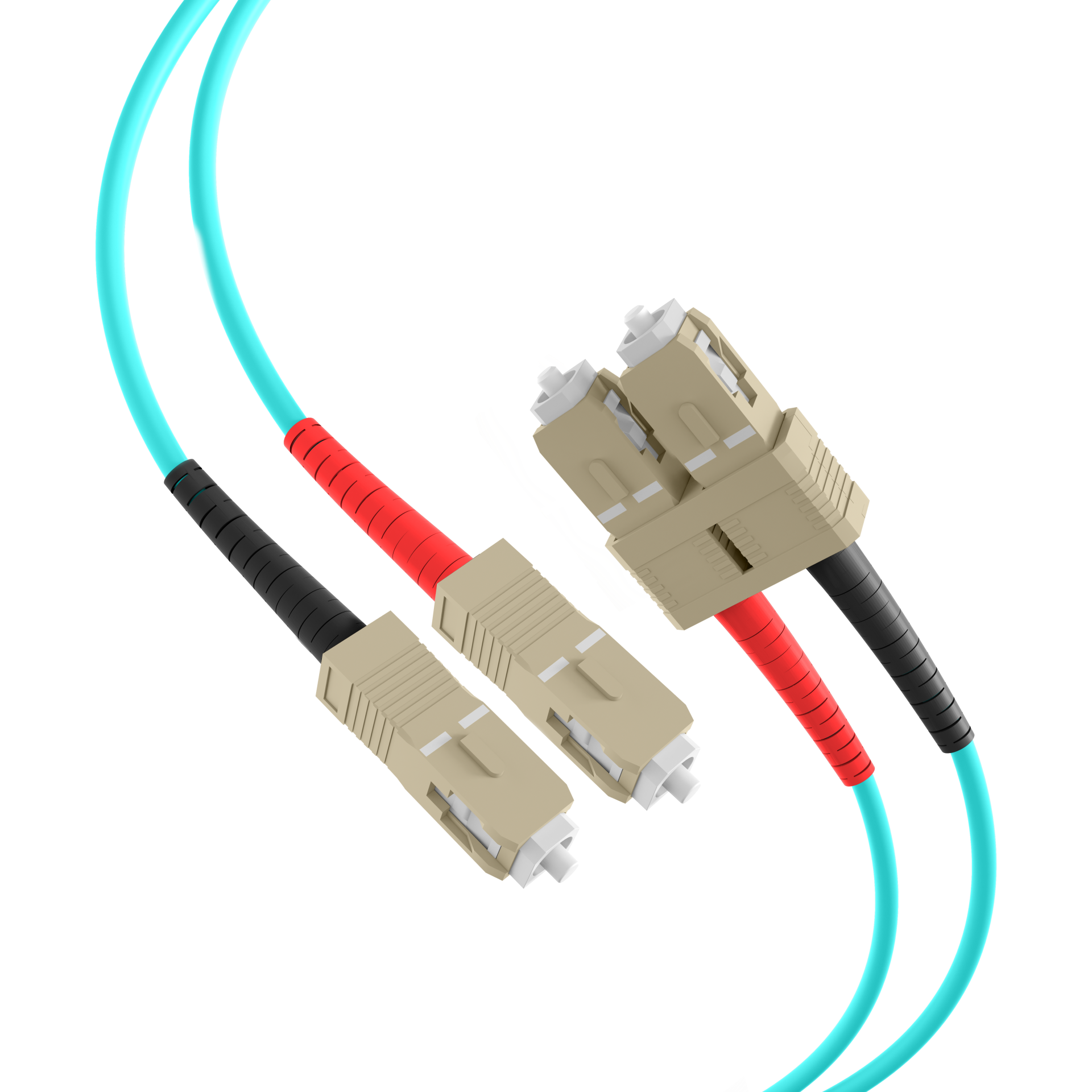 Duplex Patchcable SC-SC OM3 1m LSZH 3mm aqua