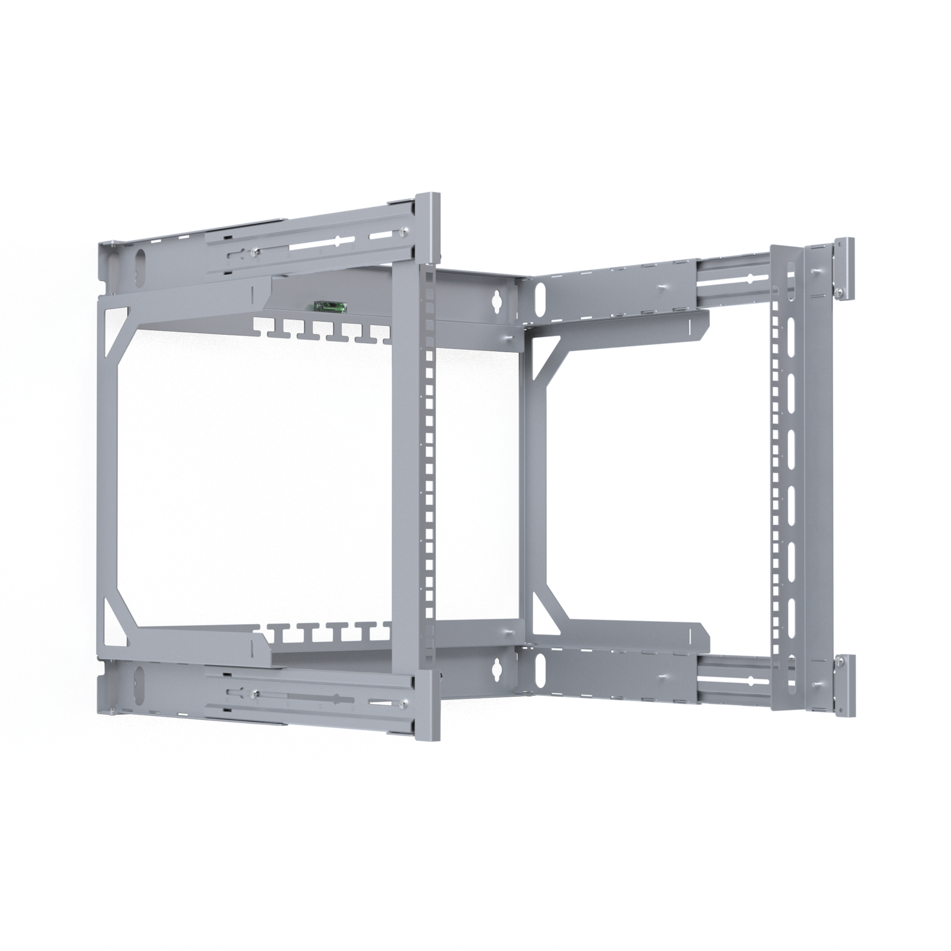 Rückrahmen für X-Rack Wandgehäuse 400-600mm 9HE 600x500mm verzinkt 1/3