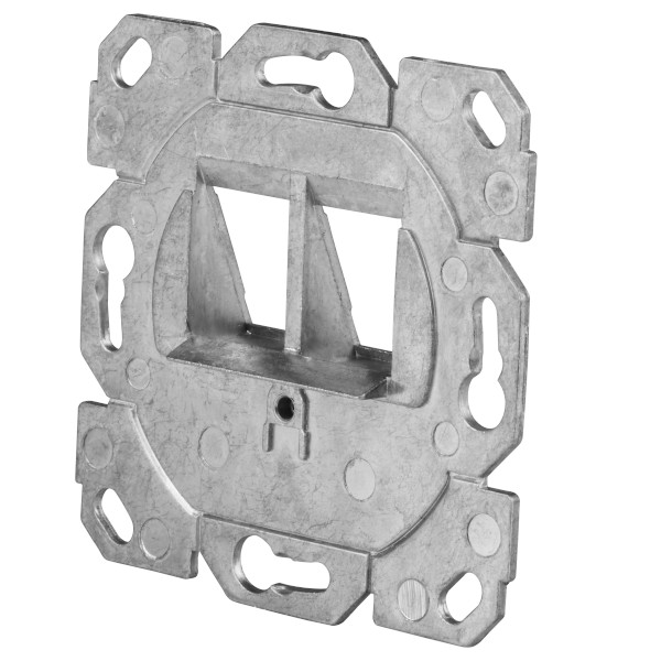 Metall-Tragplatte zur Befestigung von Keystone-Modulen in strukturierten Netzwerk- und IT-Installationen Metall-Tragplatte zur Befestigung von Keystone-Modulen in strukturierten Netzwerk- und IT-Installationen