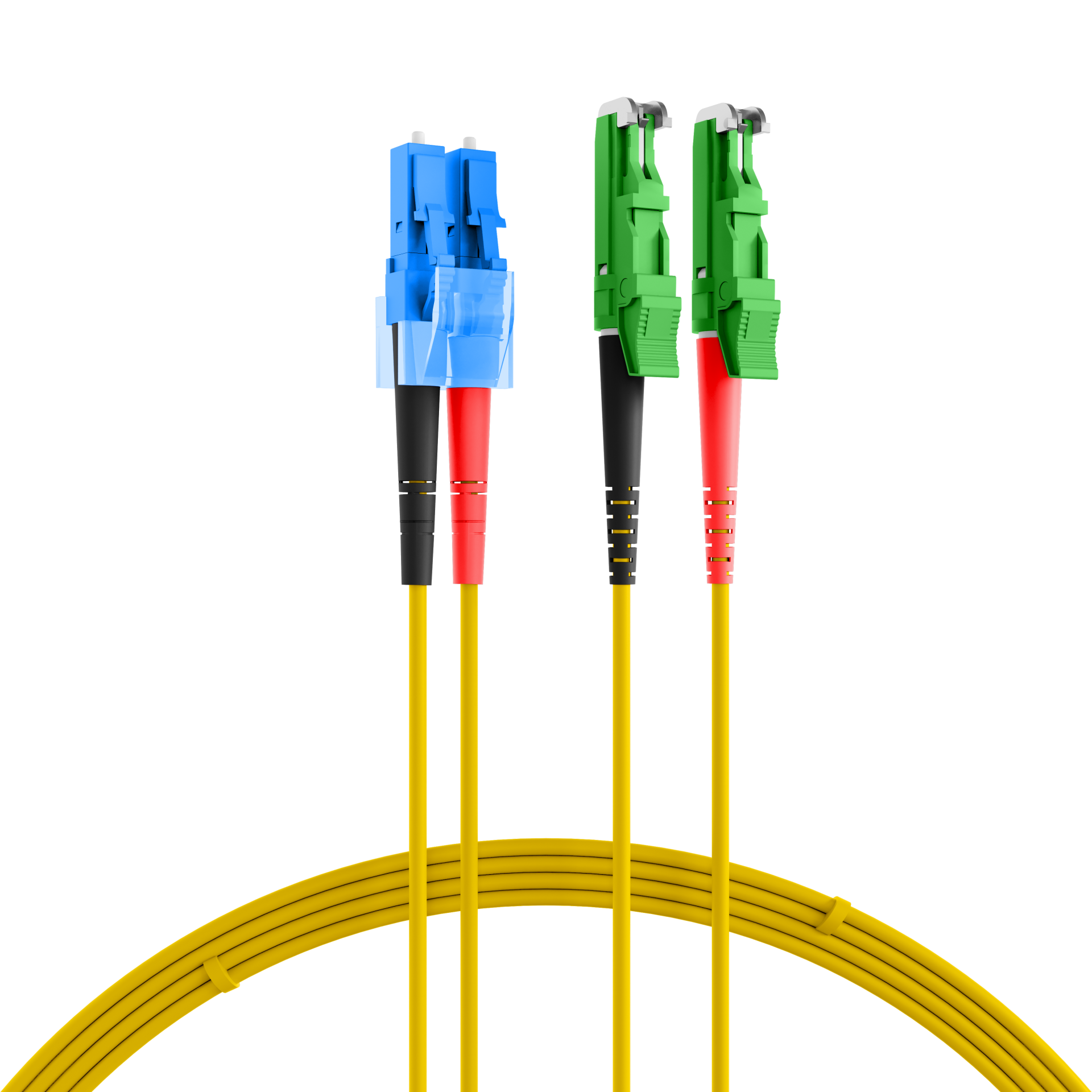 R&M Duplex Patchkabel E2000™/APC-LC OS2 1m 3mm gelb G657A1 Grade C