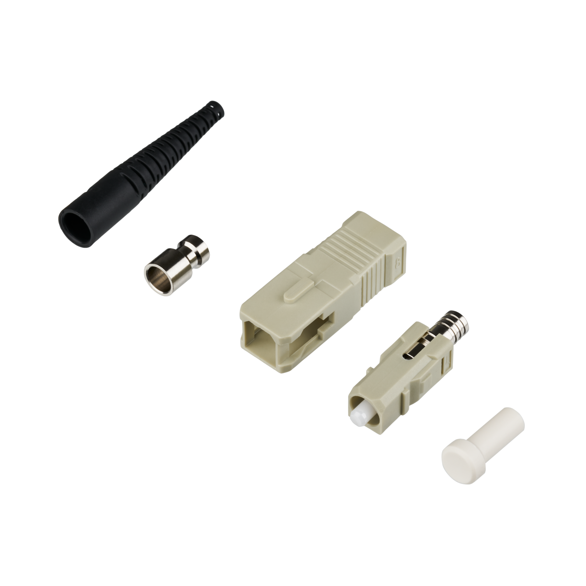 Senko Connector SC MM 2.0mm Connector (beige) Boot (black)