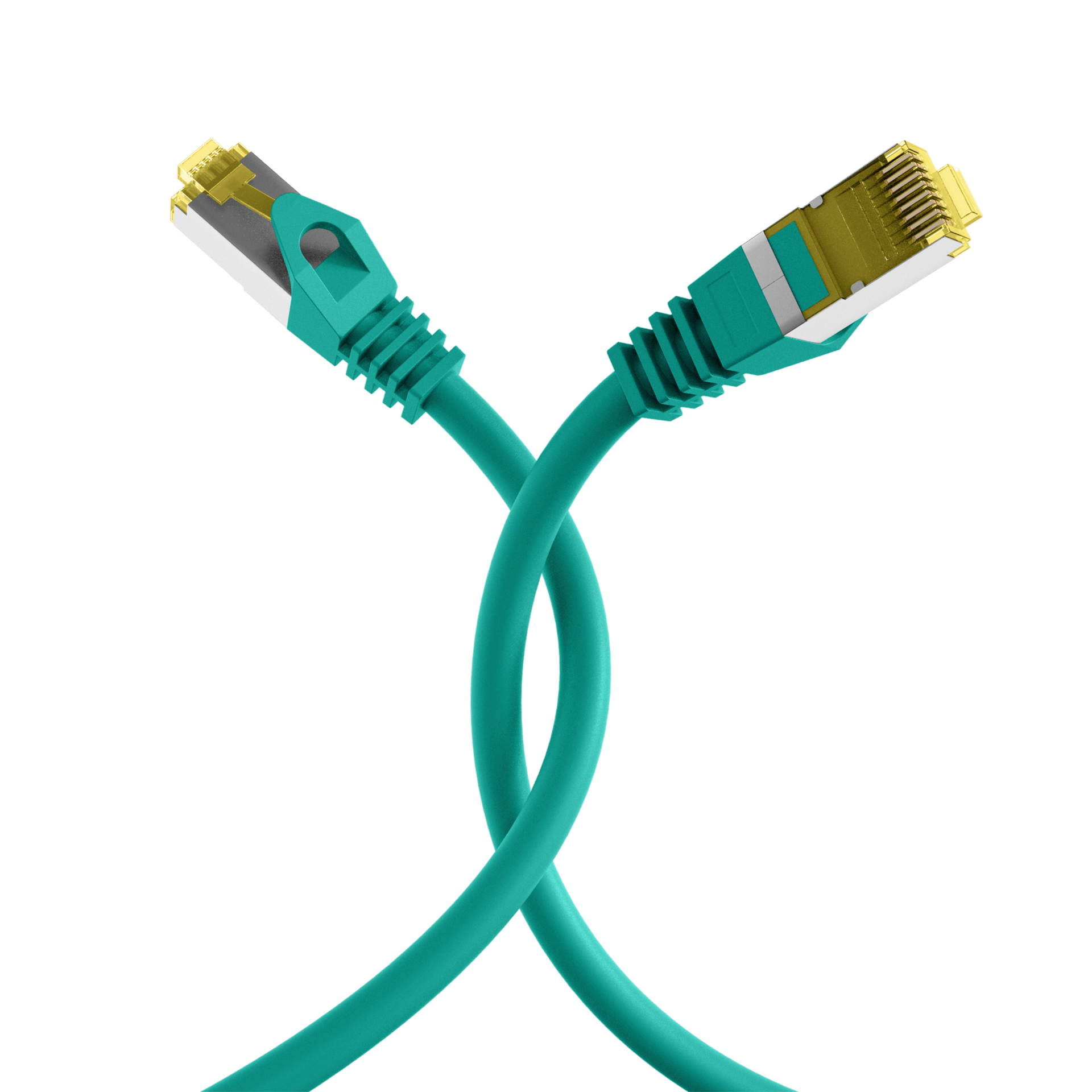 RJ45 Patch Cord Cat.6A S/FTP LSZH Cat.7 raw cable green 3m