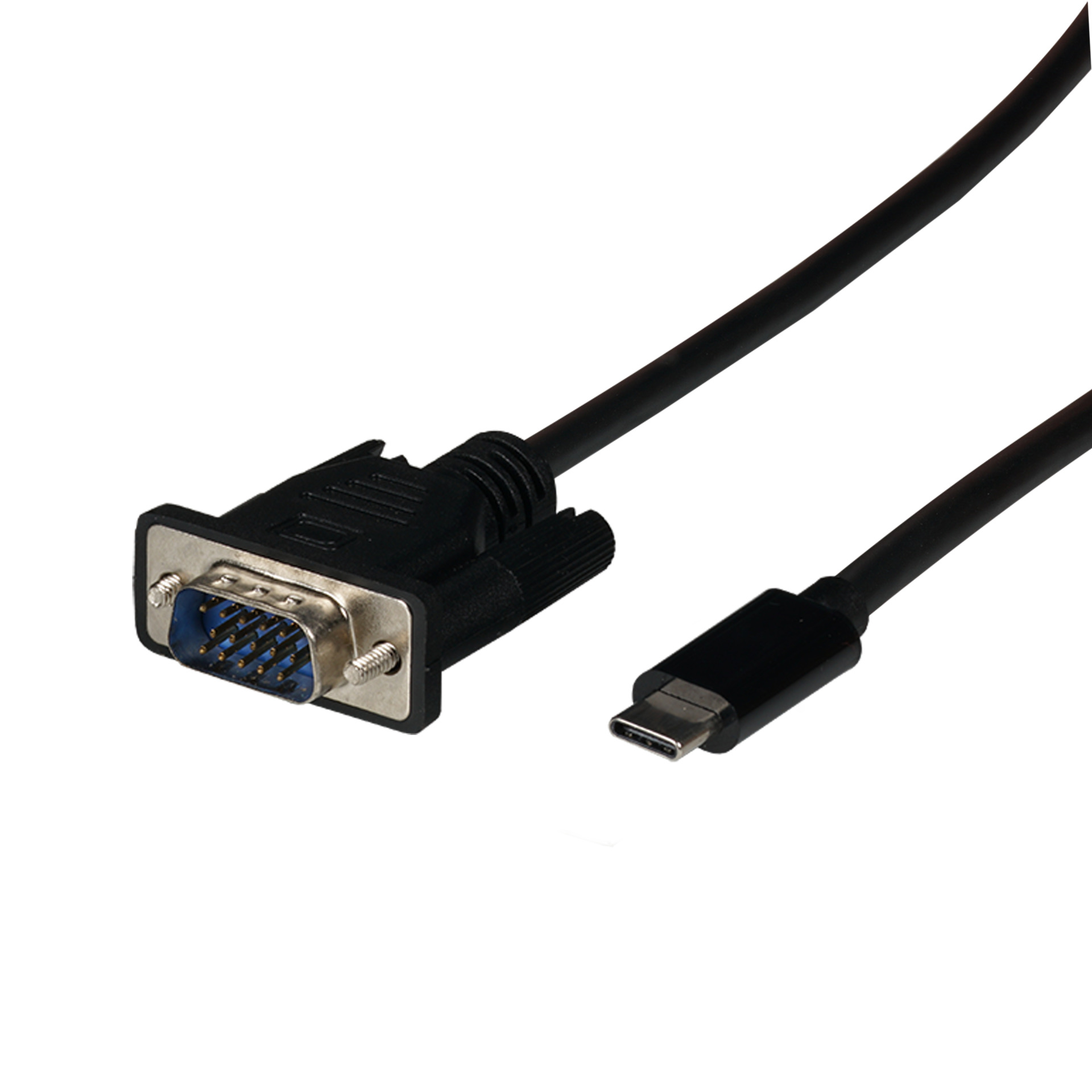 USB Typ-C - SVGA/VGA Kabel, USB Typ-C Stecker - HD-15 Stecker, 1080P, 2m