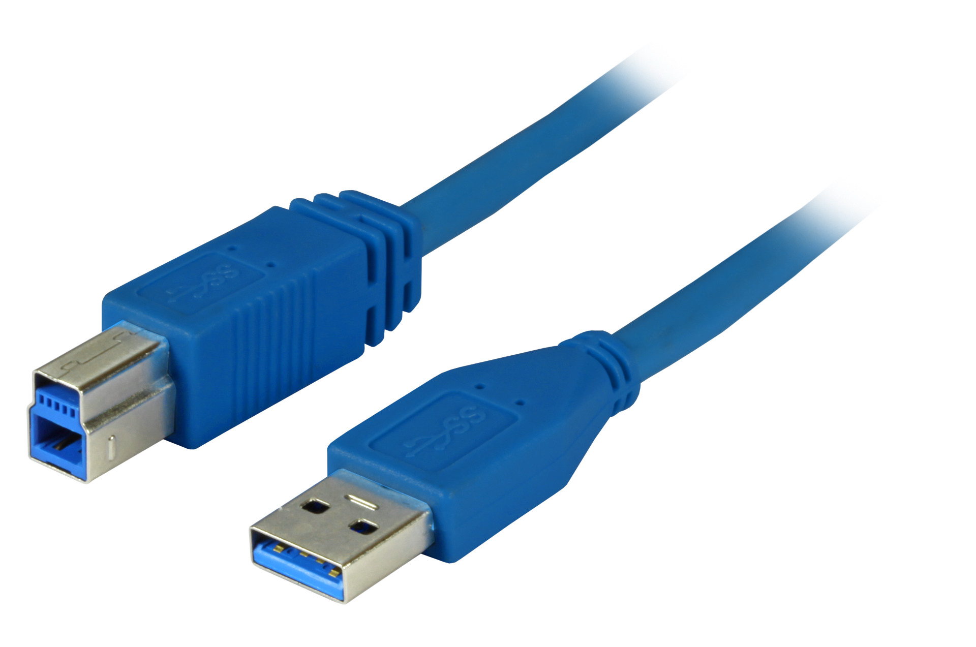 USB3.0 Anschlusskabel A-B, St.-St., 1,0m, schwarz, Classic