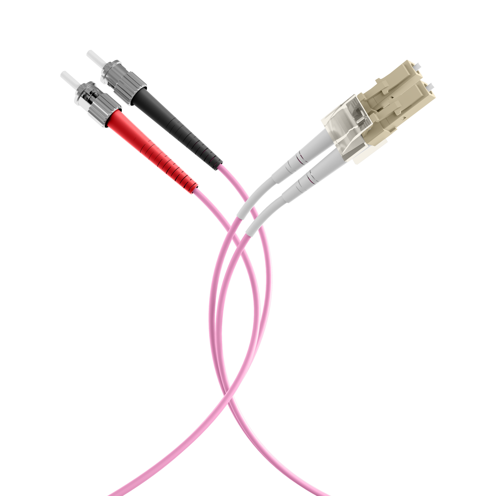 Duplex Patchcable LC-ST OM4 3m LSZH 2mm heatherviolet