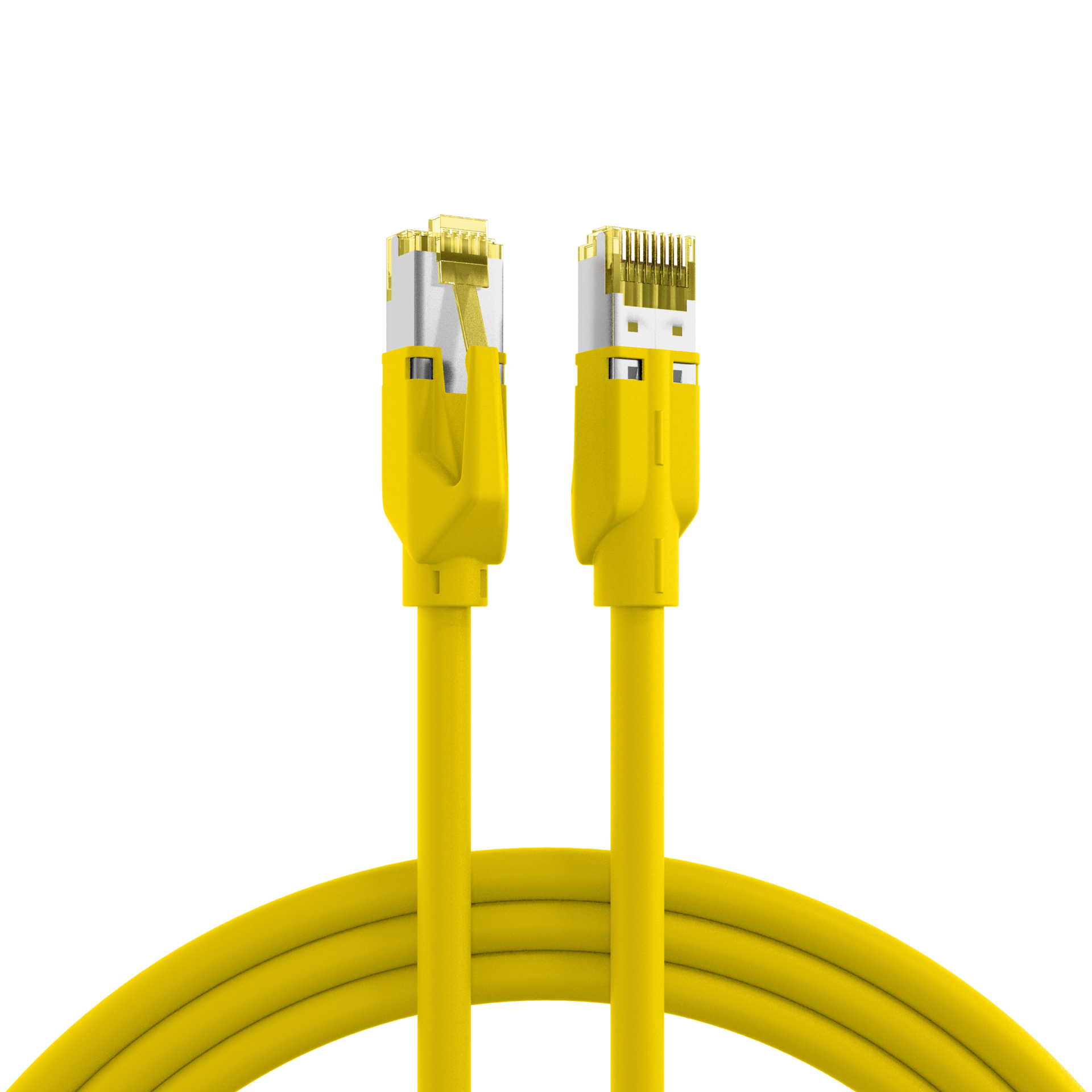 INFRALAN® RJ45 patch cord S/FTP, Cat.6A, TM31, UC900, 5m, yellow