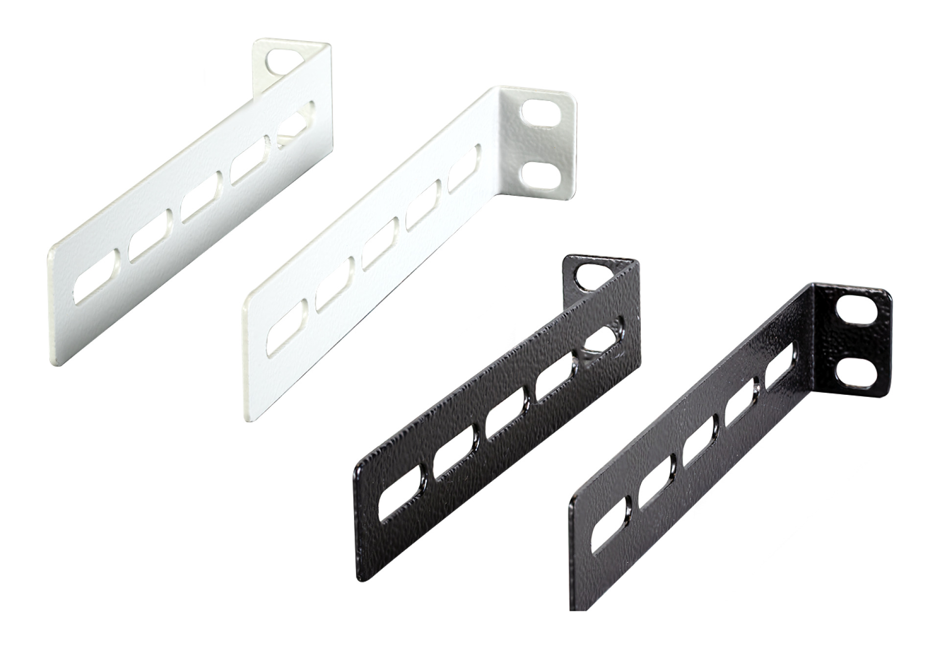 Brackets Set for Shelves 1/2/3U, 2 Pieces, RAL7035