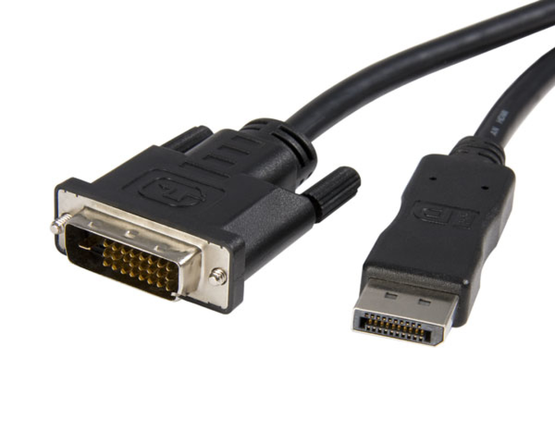 DisplayPort 1.2 to DVI Connecting cable, black, 1 m