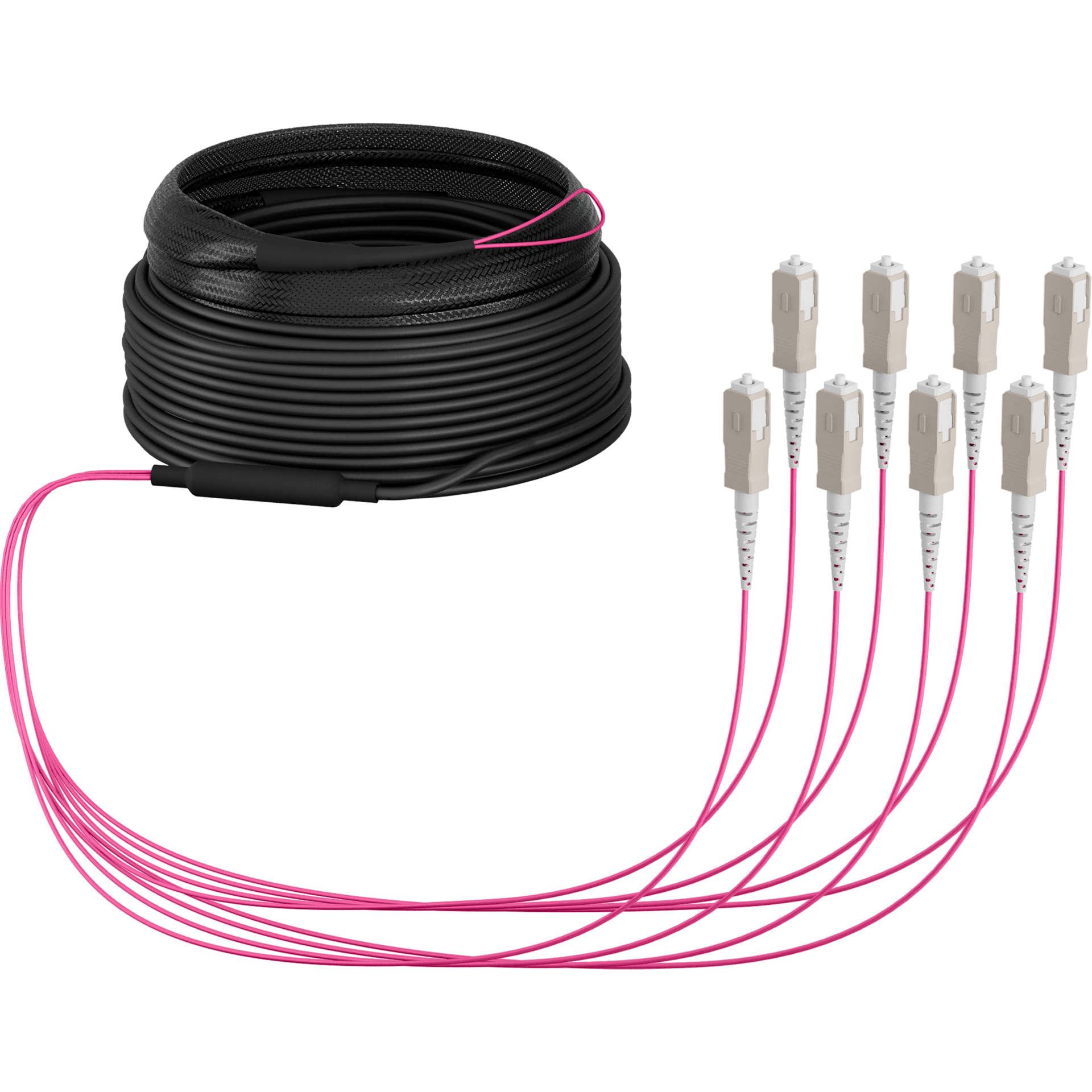 Trunk cable U-DQ(ZN)BH OM4 8G (1x8) SC-SC,30m Dca LSZH