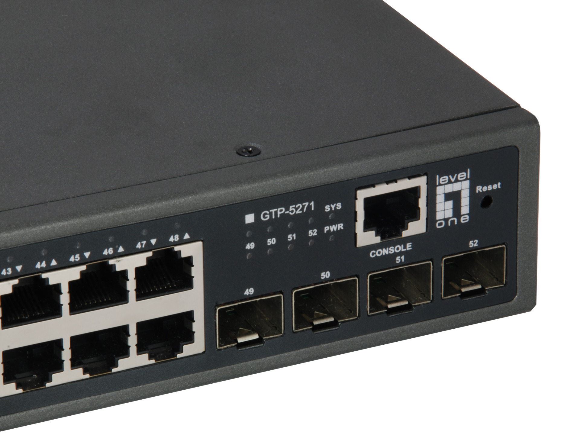 52-Port L3 Lite Managed Gigabit PoE Switch, 48x GE PoE + 4x 10G SFP+, 400W