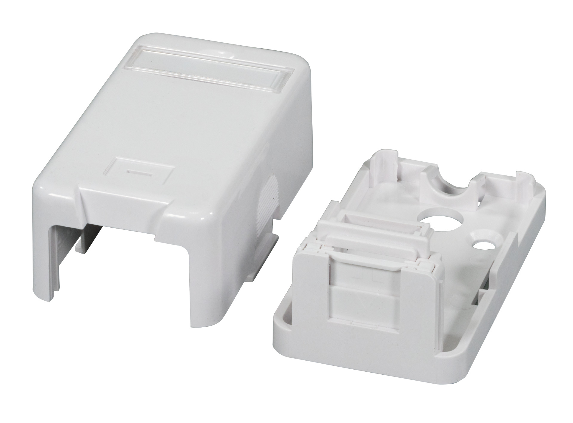 Keystone Distribution box surface mounting, 1-Port, dust protection self-closing