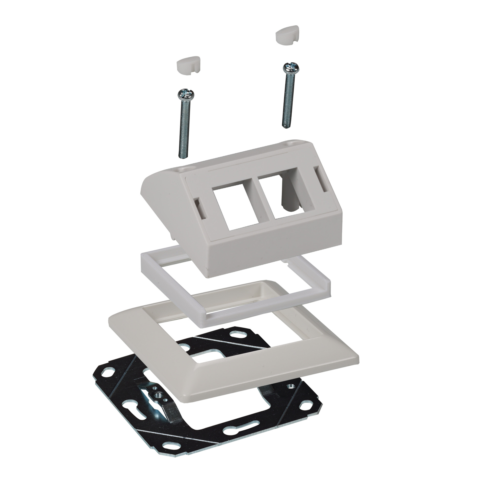 Adapter frame design compatibility with Jung, RAL9003