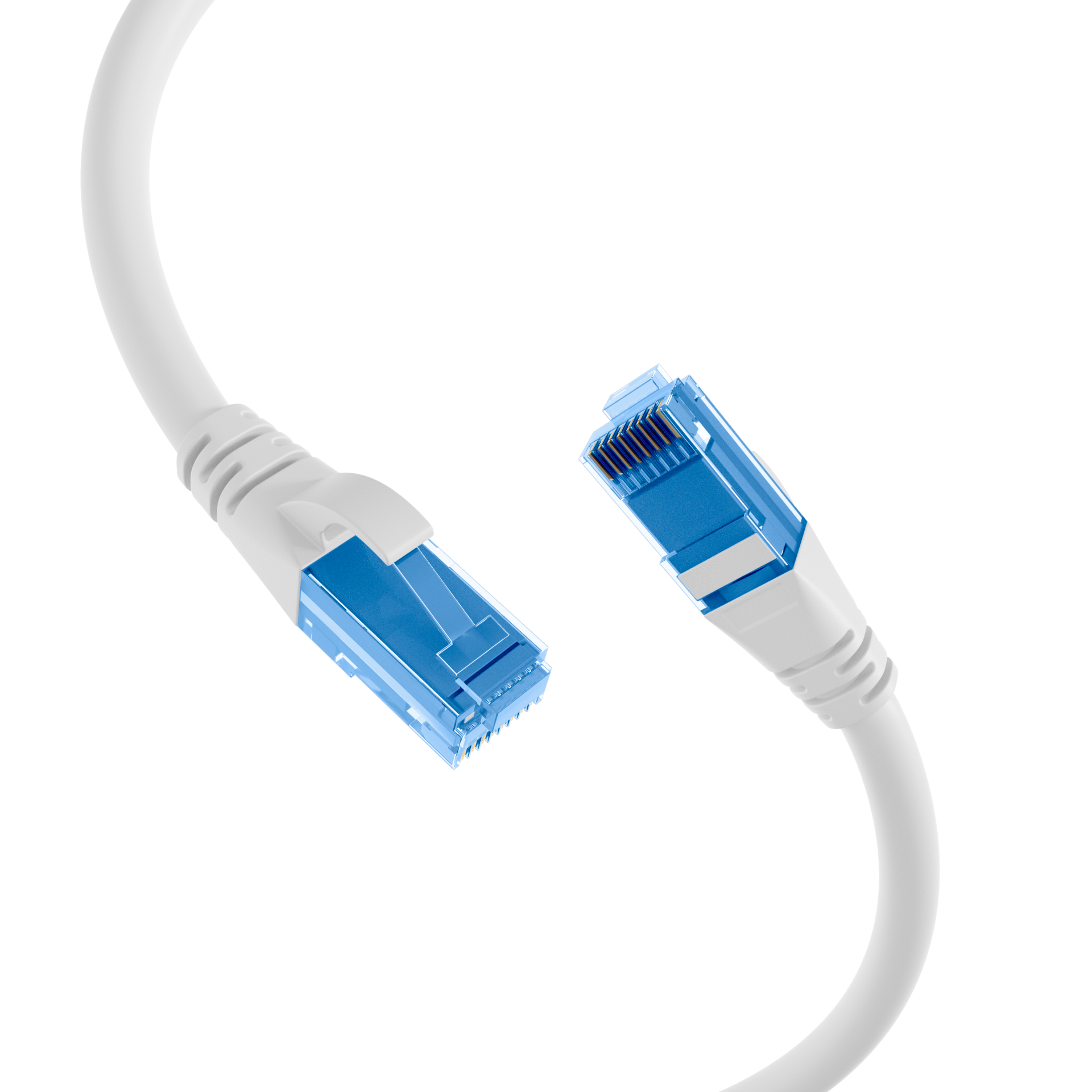 RJ45 Patchkabel Cat.6A U/UTP LSZH  Premium 500MHz weiß 10m