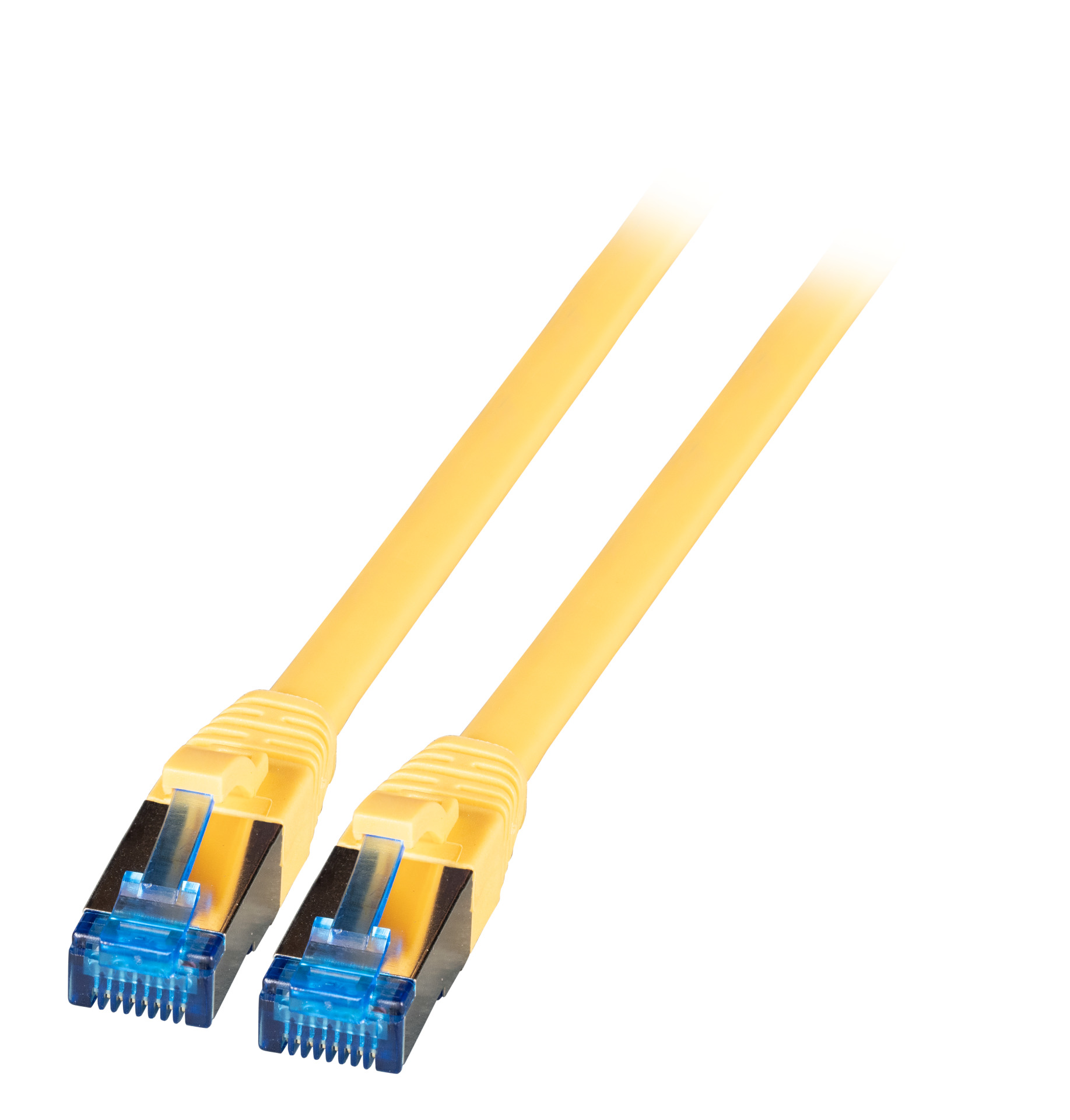 RJ45 Patchkabel S/FTP, Cat.6A, Cat.7 Rohkabel TPE superflex, 1m, gelb