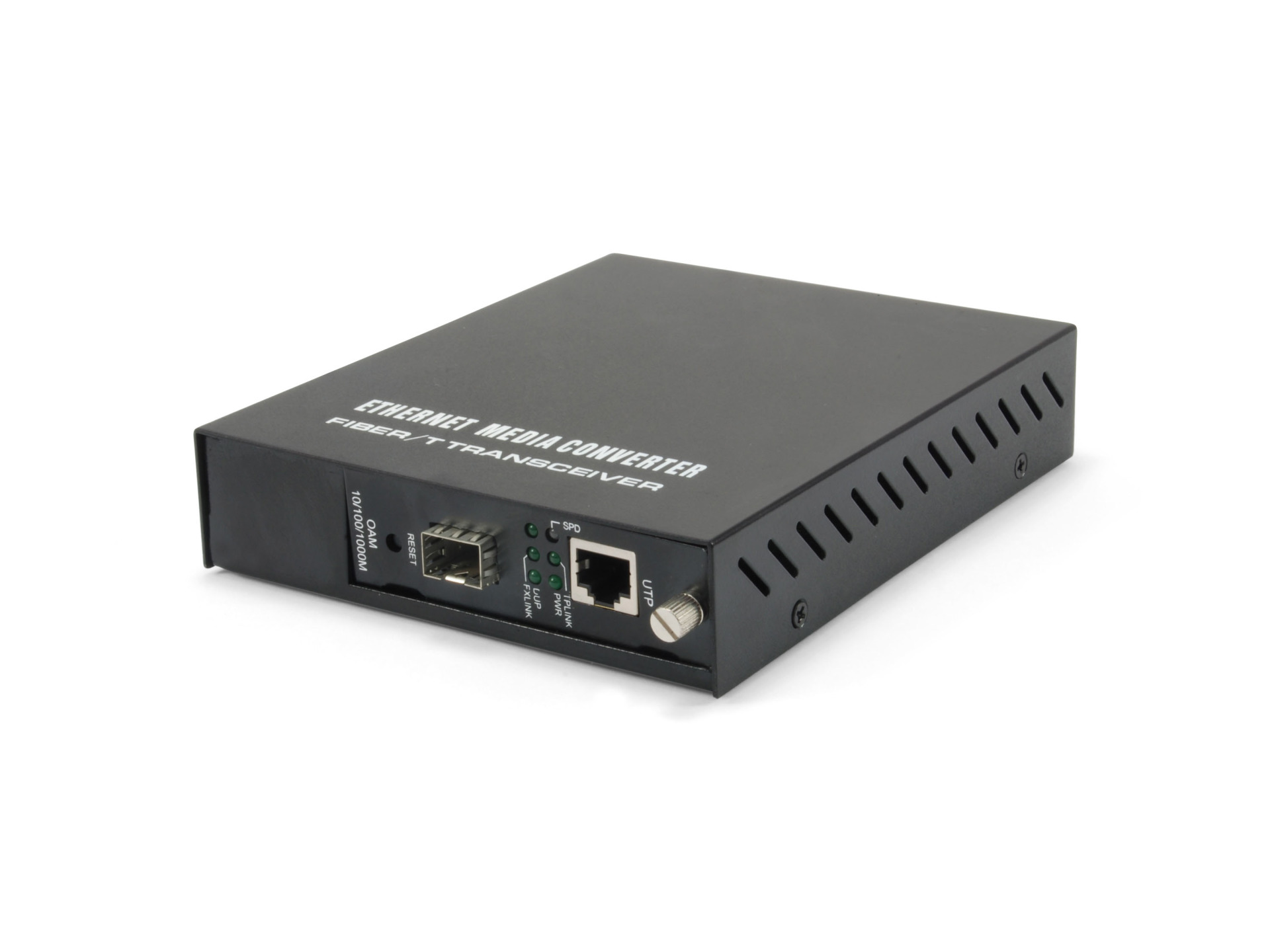 Managed Media Converter, Gigabit Ethernet, RJ45-SFP, internal power