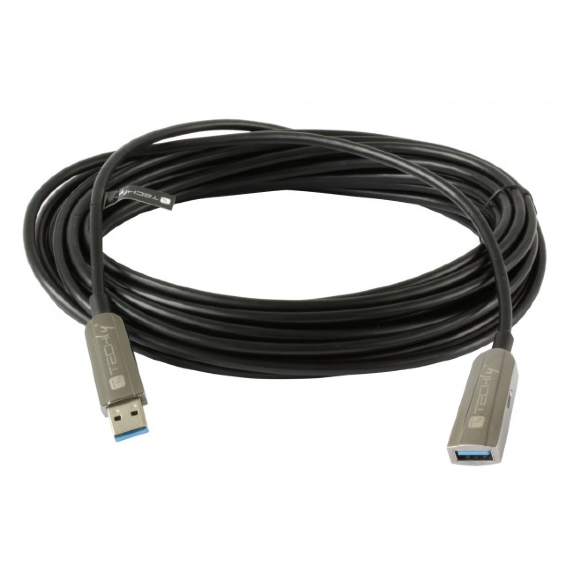 USB3.0 AOC Cable, A-A, M-F., black, 100.0m