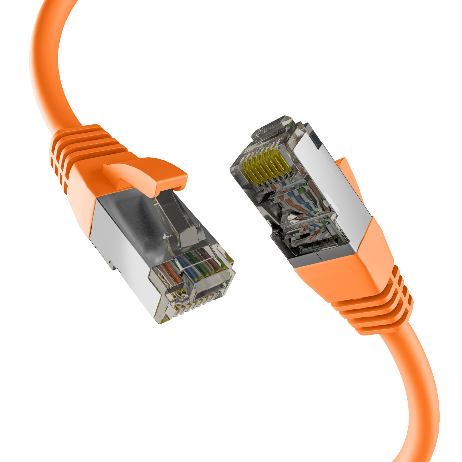 CAT8.1 ORANGE 10m RJ45 PATCHKABEL S/FTP PIMF,LSZH 2000MHZ 40GB NETZWERKKABEL