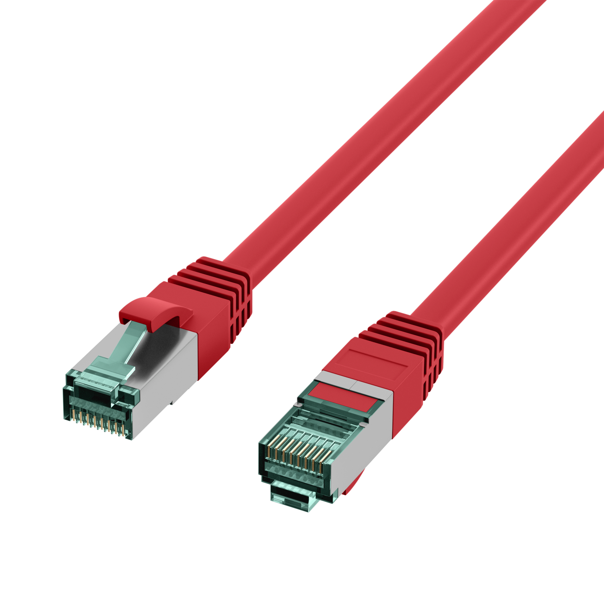 RJ45 Patch Cord Cat.6A S/FTP LSZH red 1m