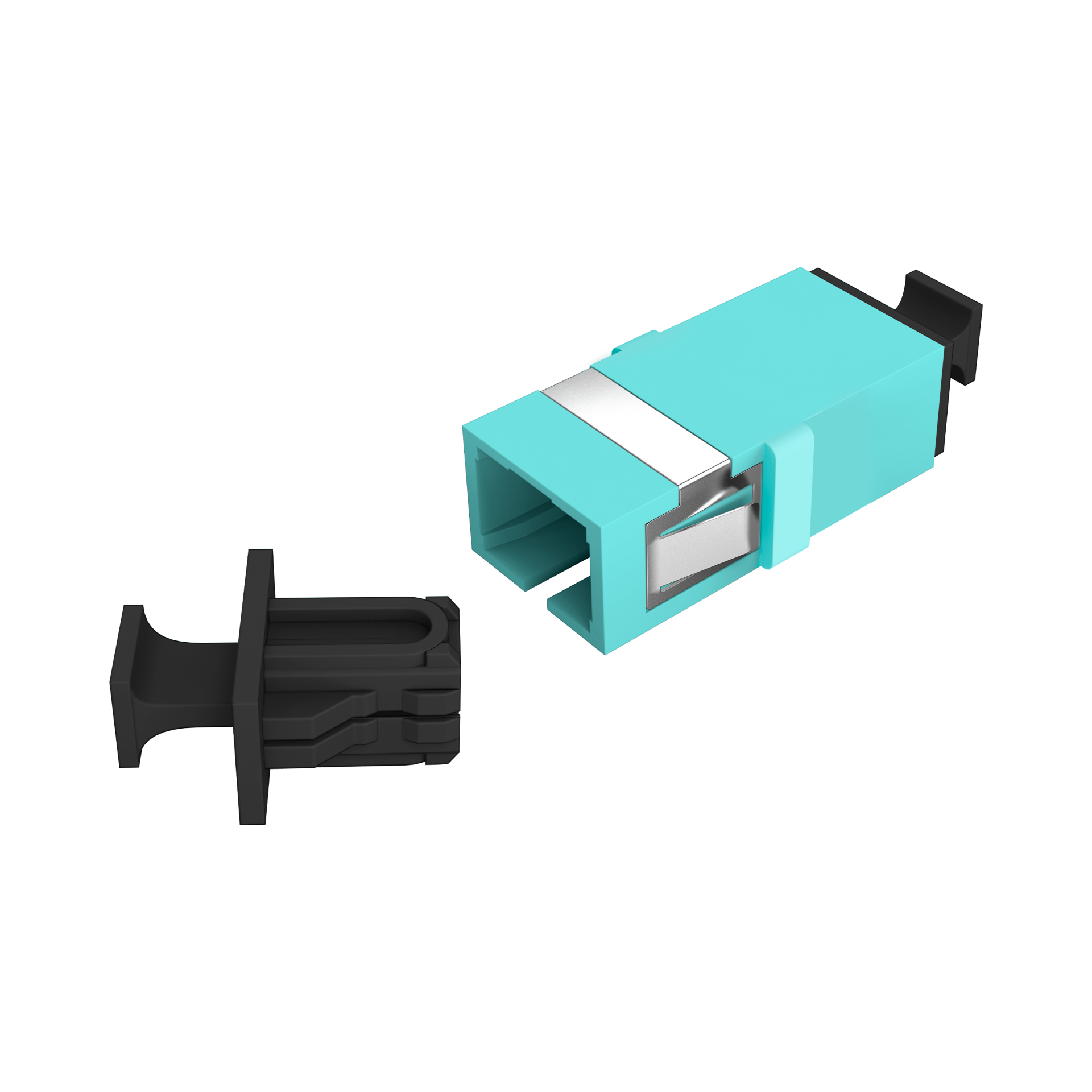 Kupplung SC Simplex OM3 aqua flanschlos