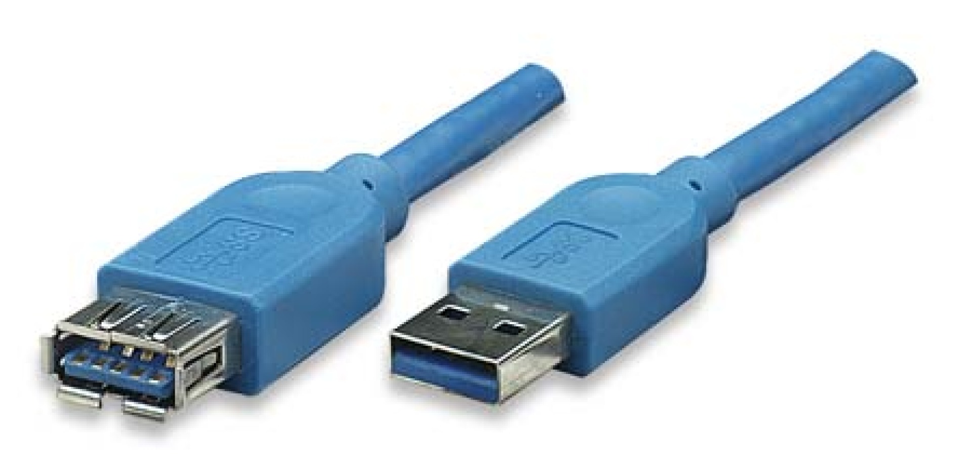 USB3.0 Verlängerungskabel Stecker Typ-A - Buchse Typ-A, Blau 0,5 m