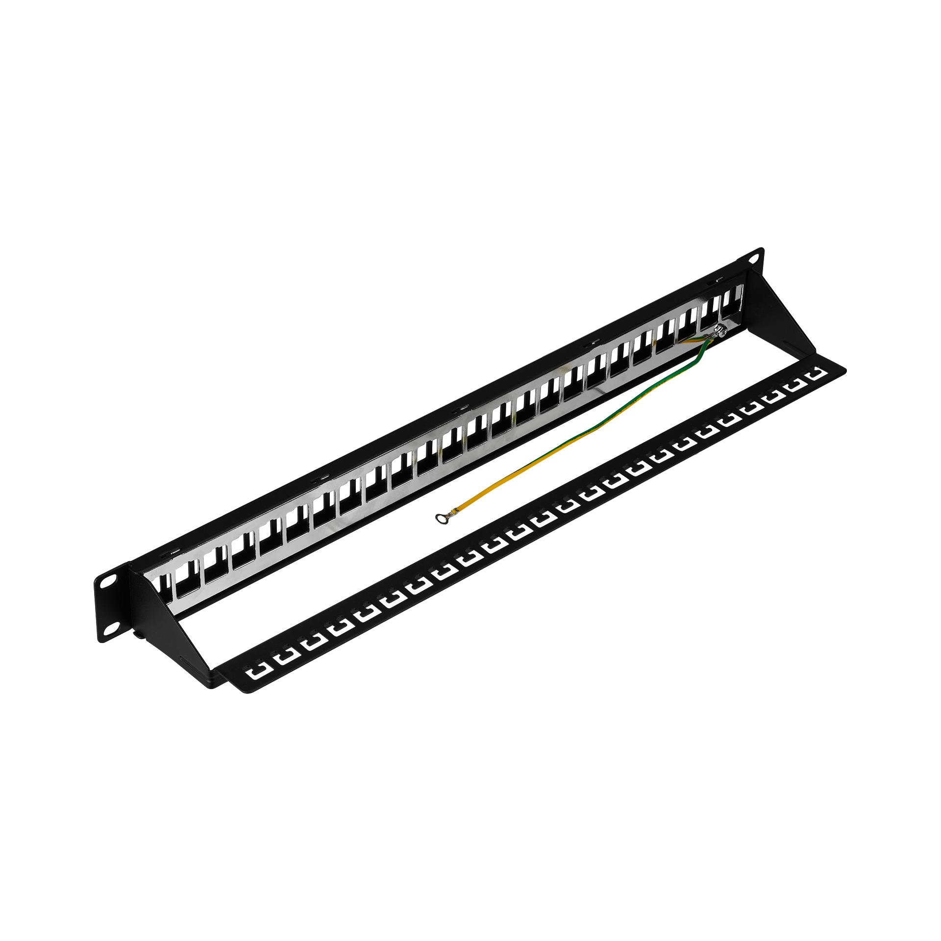 Distribution Panel 19" 1U, 24-Port, black RAL9005